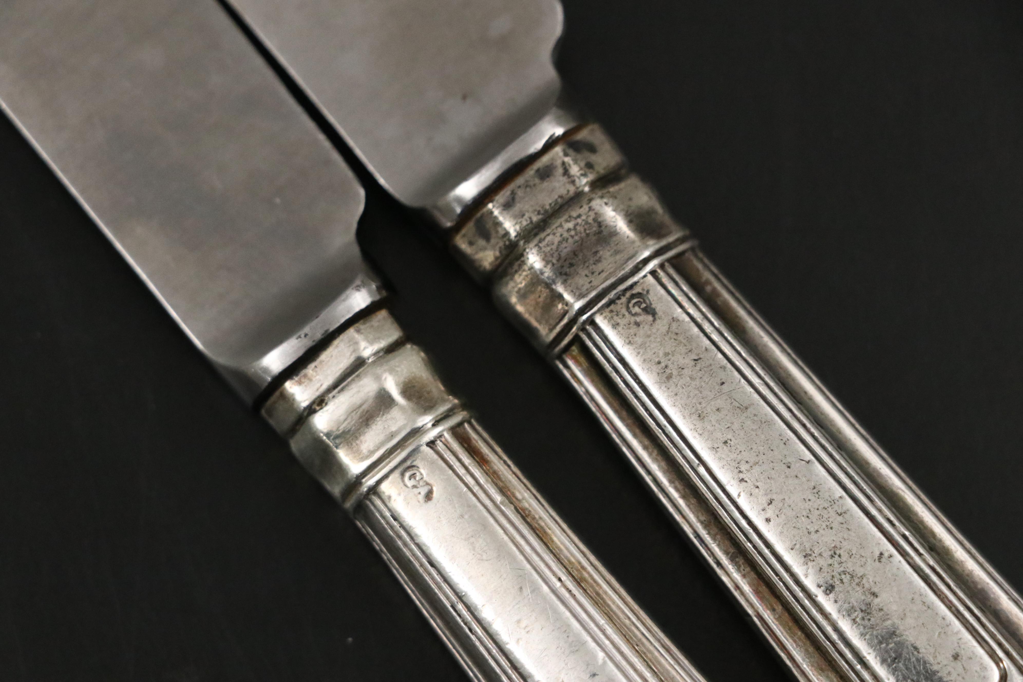 English and Other European Sterling Silver Georgian Shell Pattern Flatware