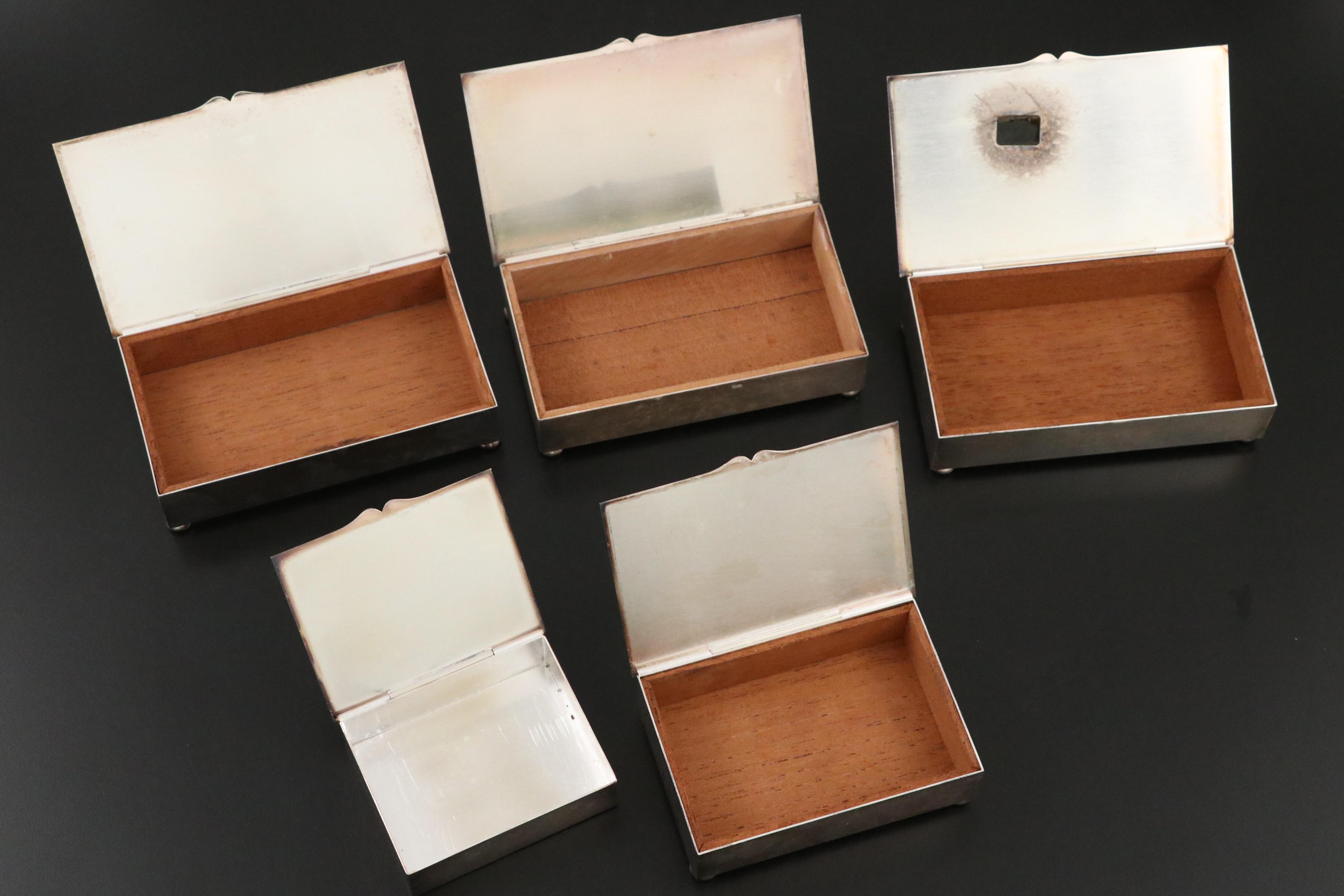 Crescent Silver Plate with Other Boxes and Frames, Mid to Late 20th Century