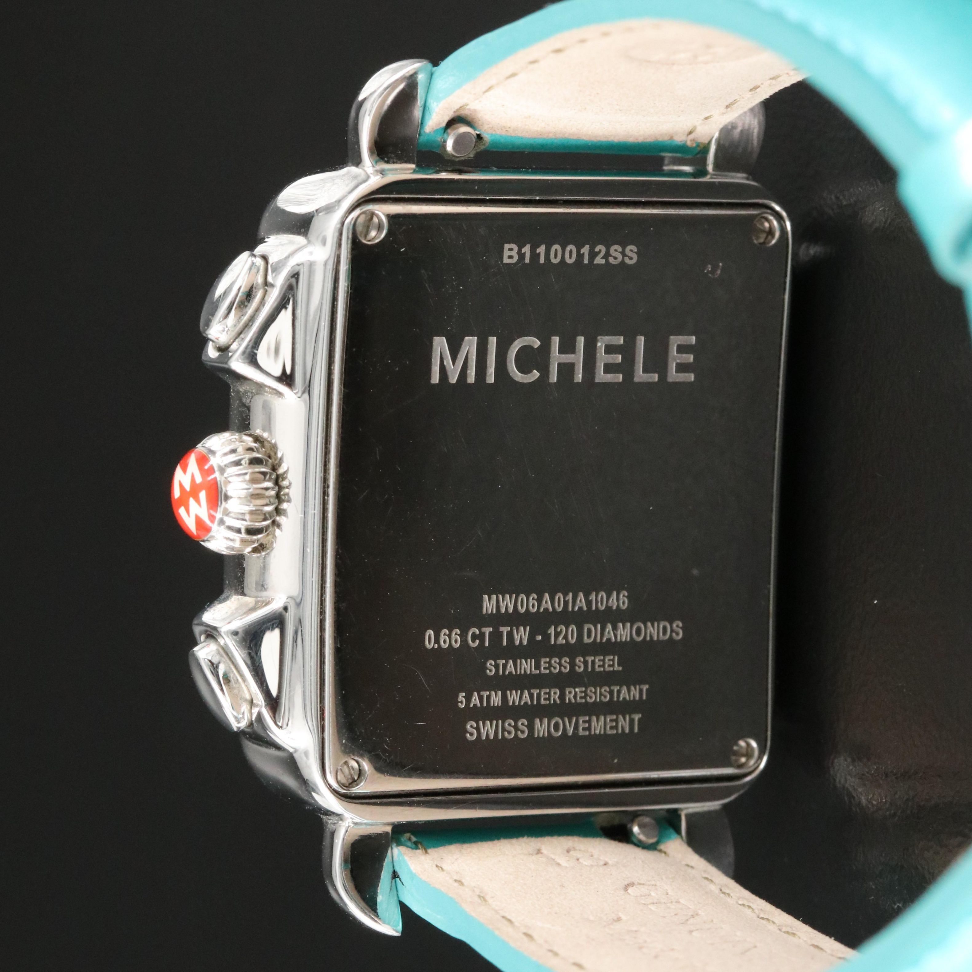 Michele Deco Diamond Chronograph Mother-of-Pearl Quartz Watch