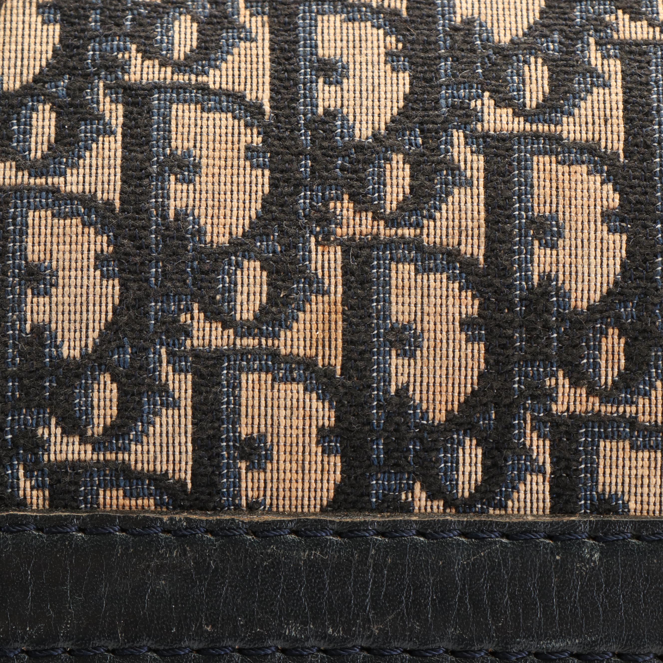 Christian Dior Boston Bag in Trotter Canvas and Leather