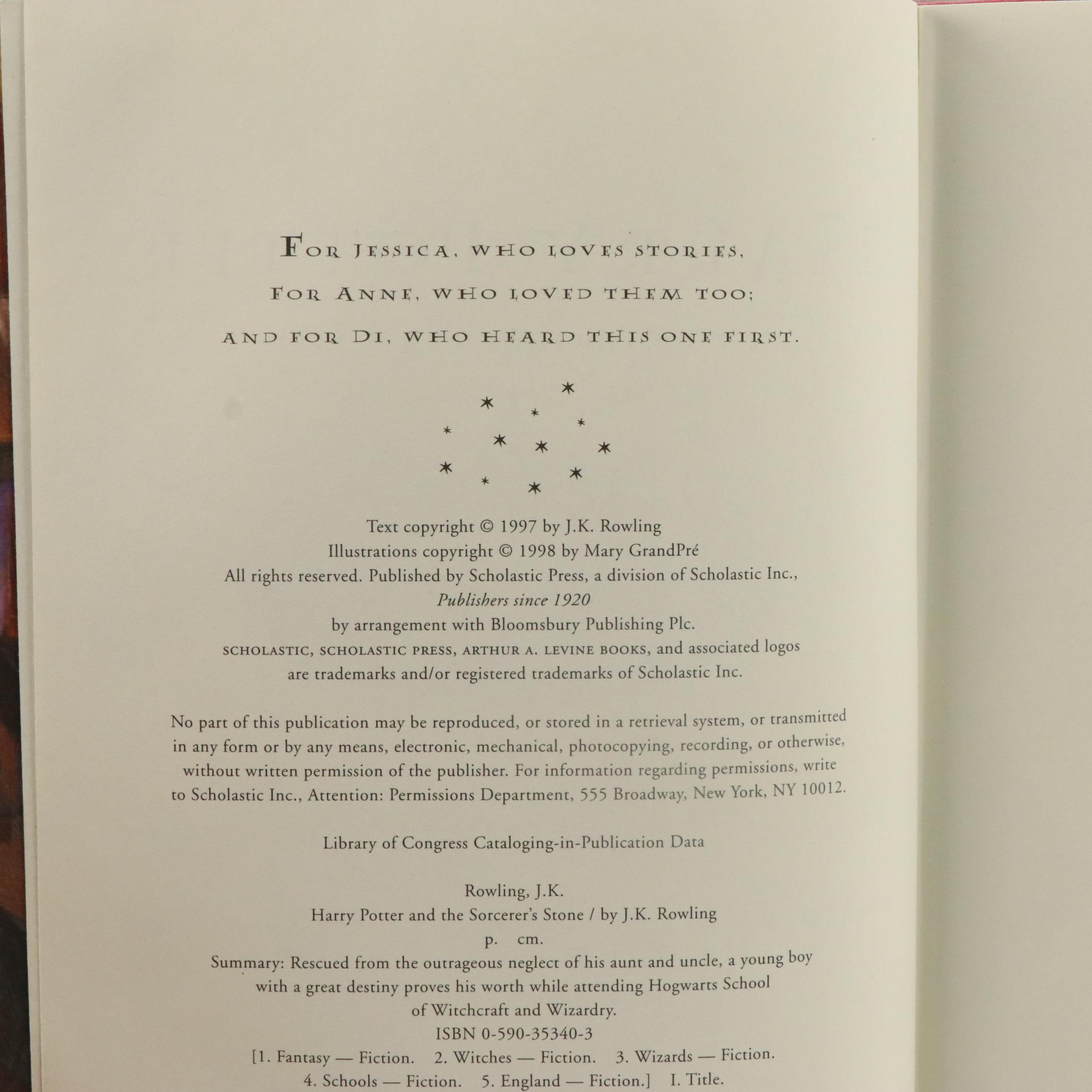 First American Edition "Harry Potter" Complete Series by J. K. Rowling