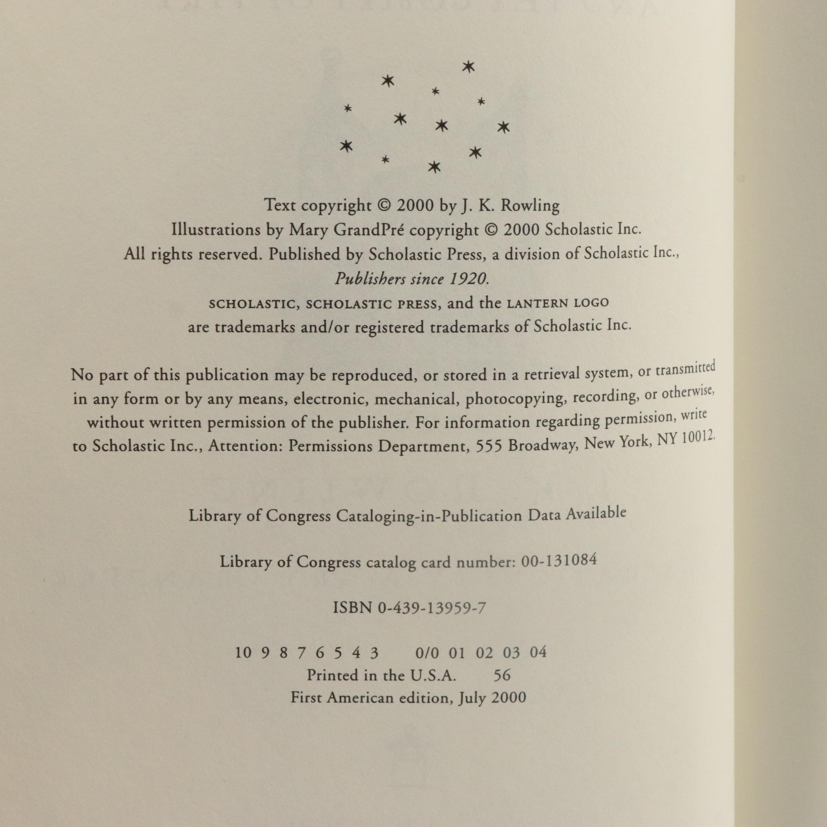 First American Edition "Harry Potter" Complete Series by J. K. Rowling