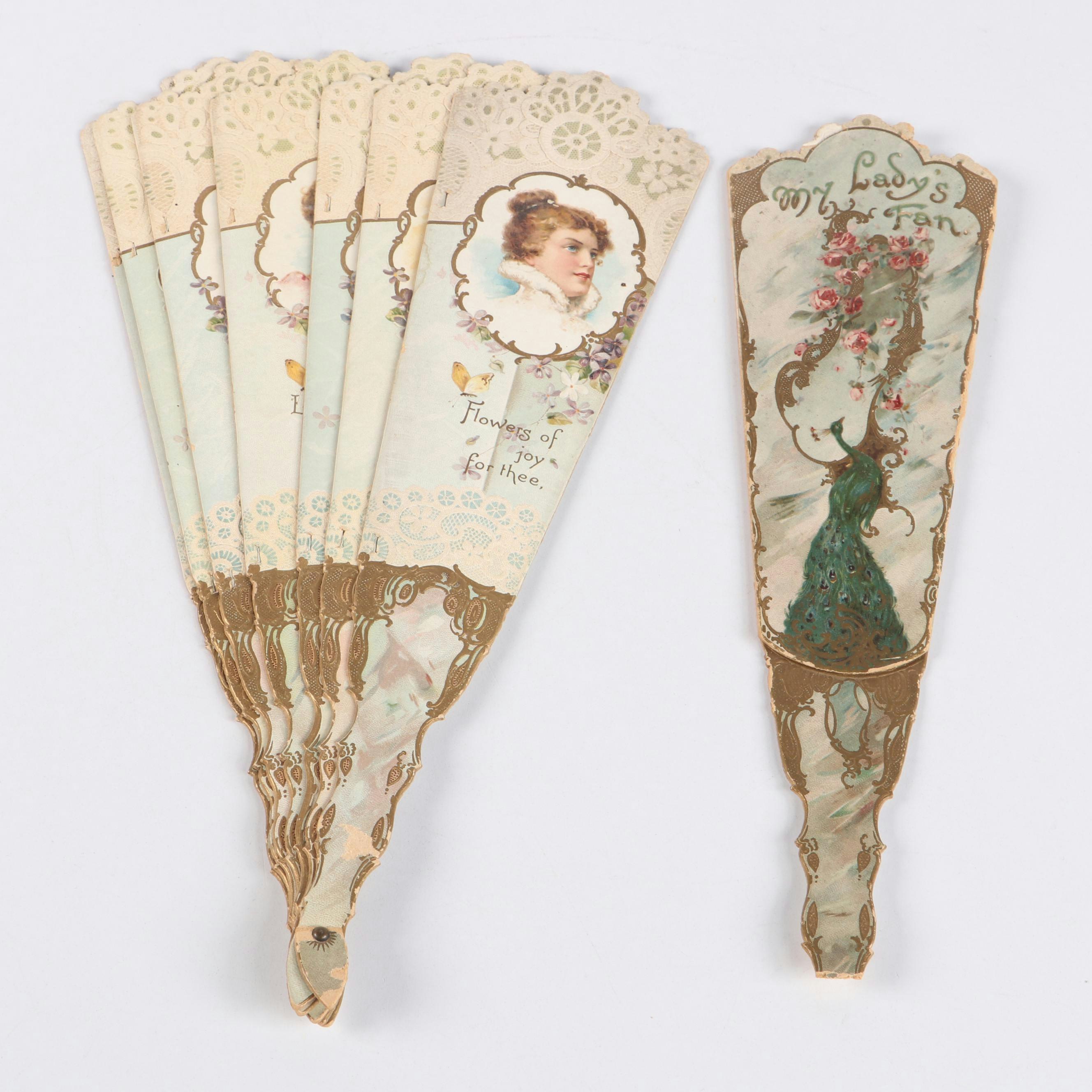 Reprint "Golden Dreams" Marilyn Monroe Calendar and Raphael Tuck Fan