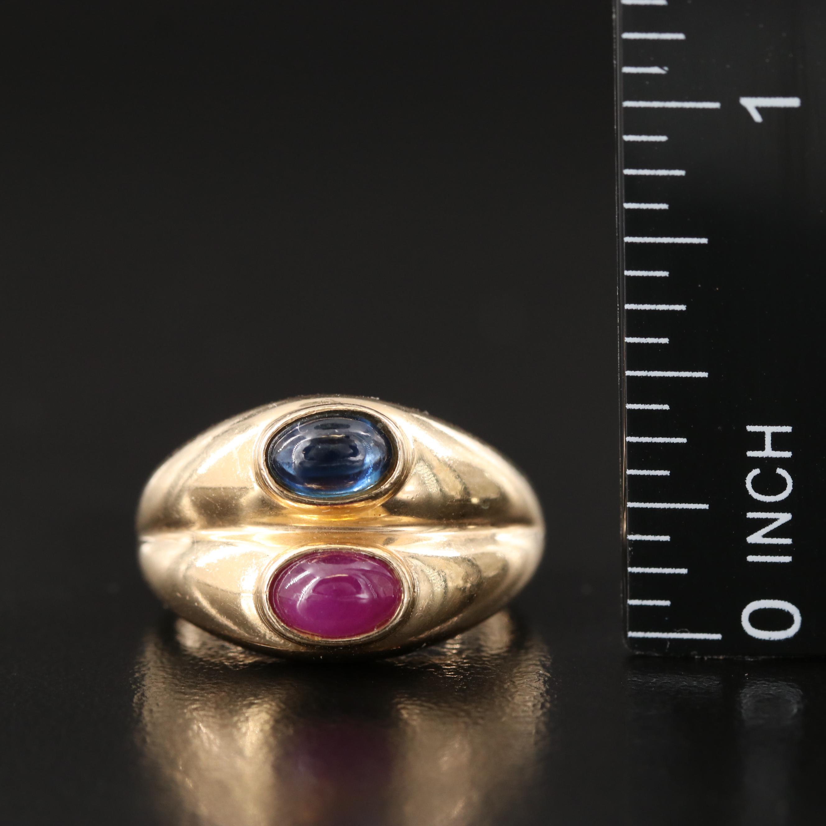 14K Ruby and Sapphire Ring
