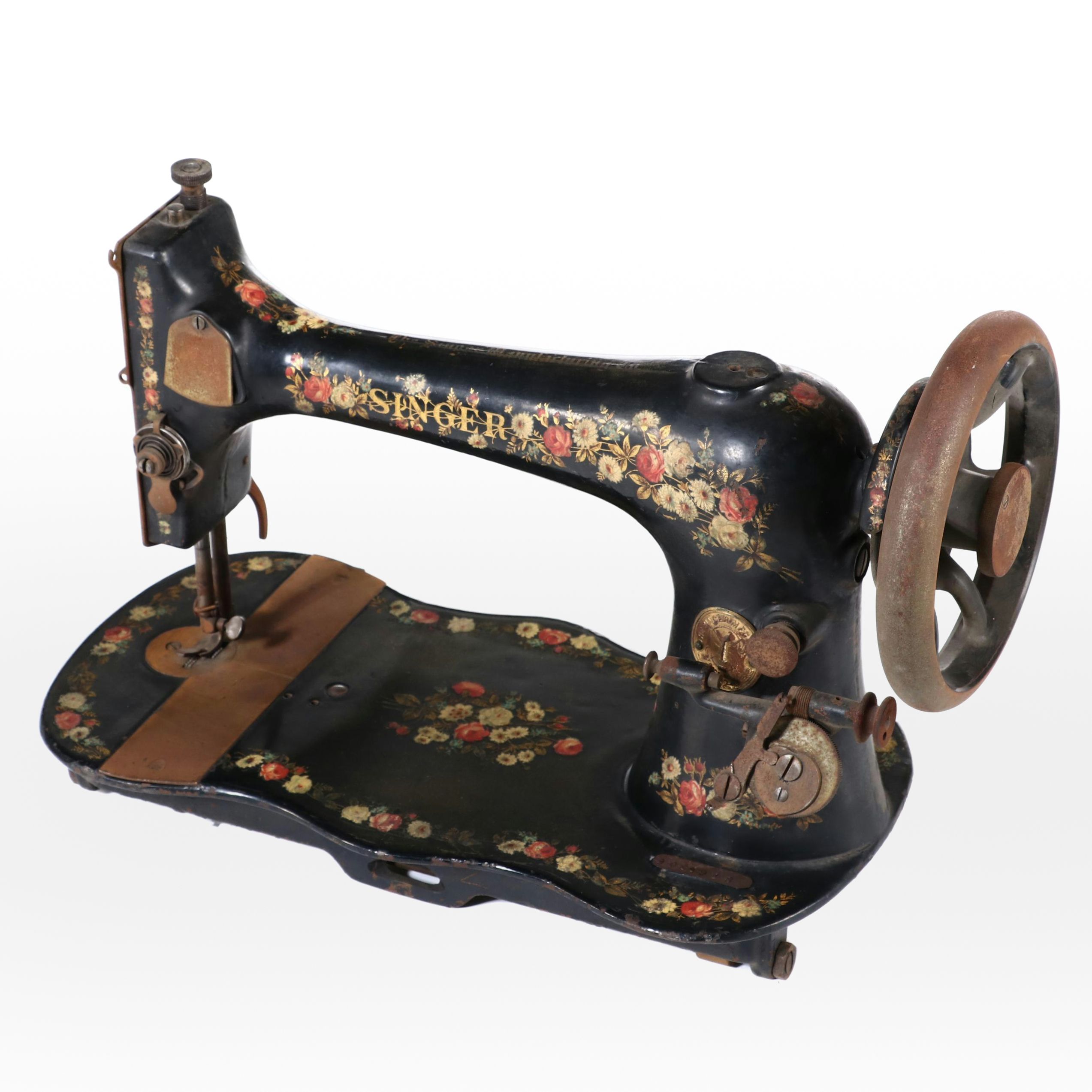 Singer Improved Family Fiddle Base Sewing Machine, Circa 1889