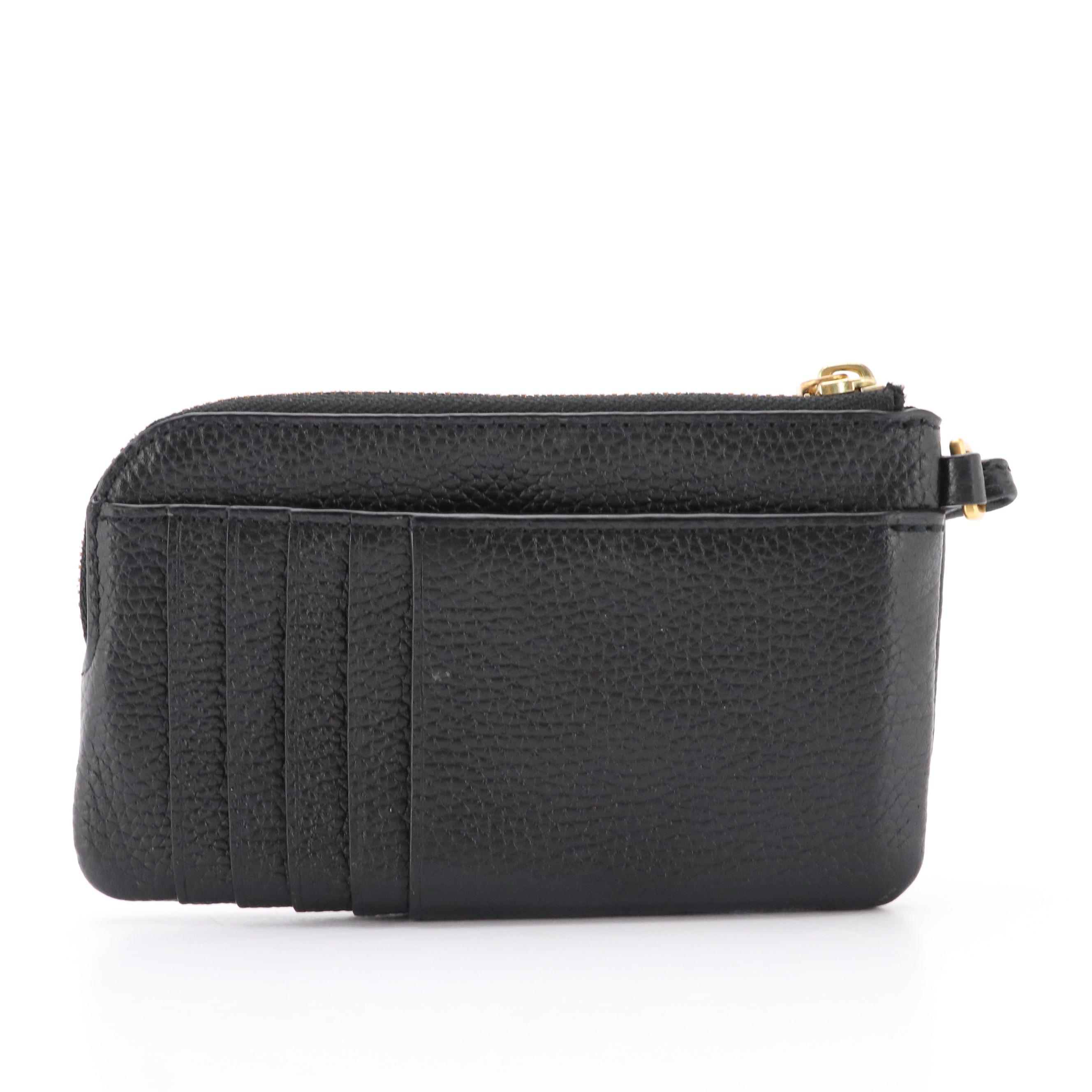 Calvin Klein Black Saffiano Leather Zip Wallet and Tory Burch Wristlet Wallet