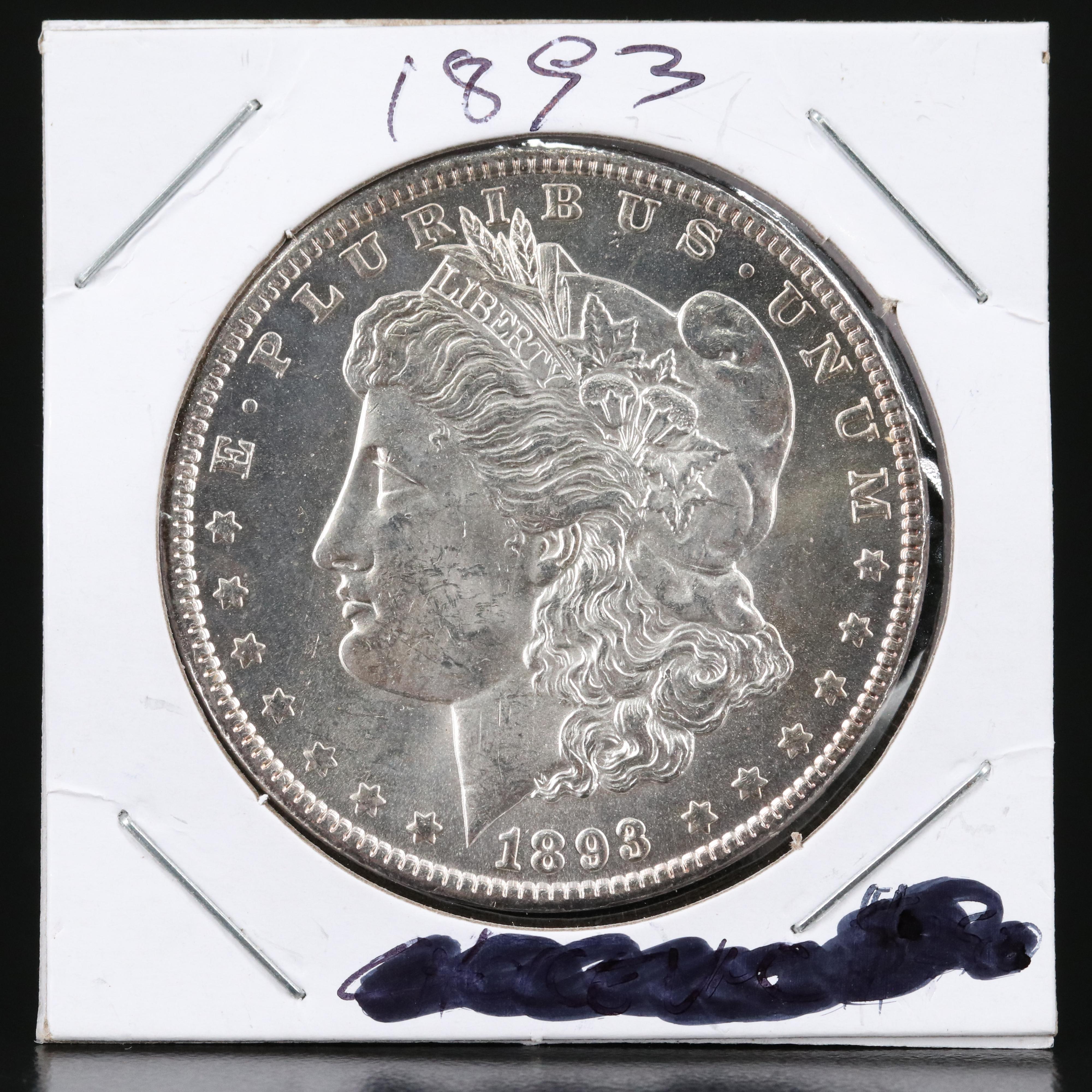 Key Date Low Mintage 1893 Morgan Silver Dollar