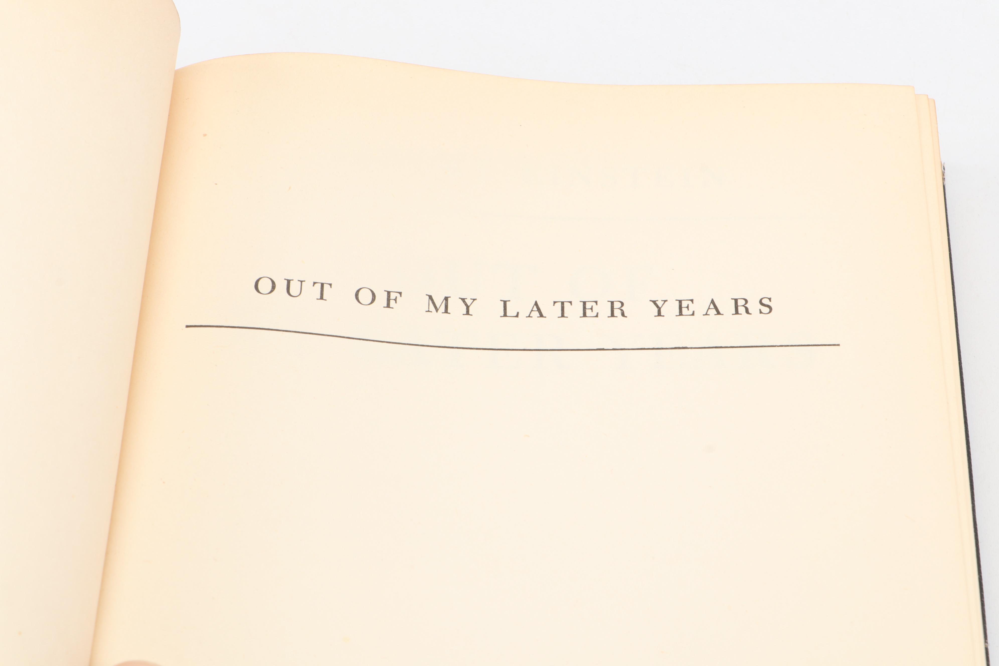 First Edition "Out of My Later Years" by Albert Einstein, 1950