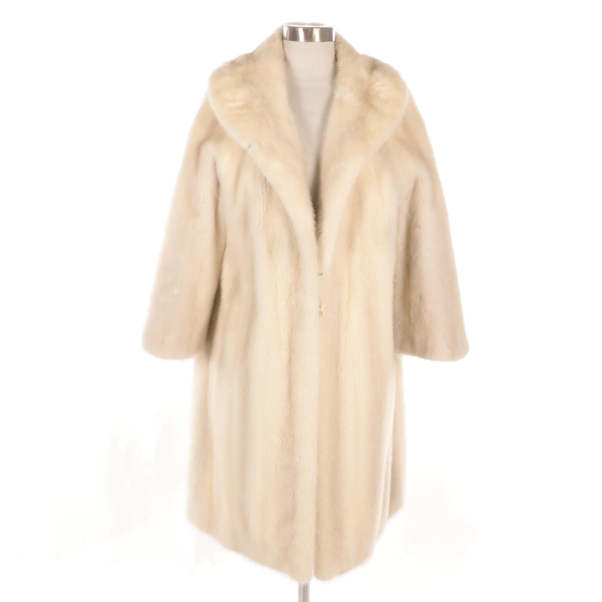 Natural Cross Mink Fur Coat from The Minerva Collection by Evans