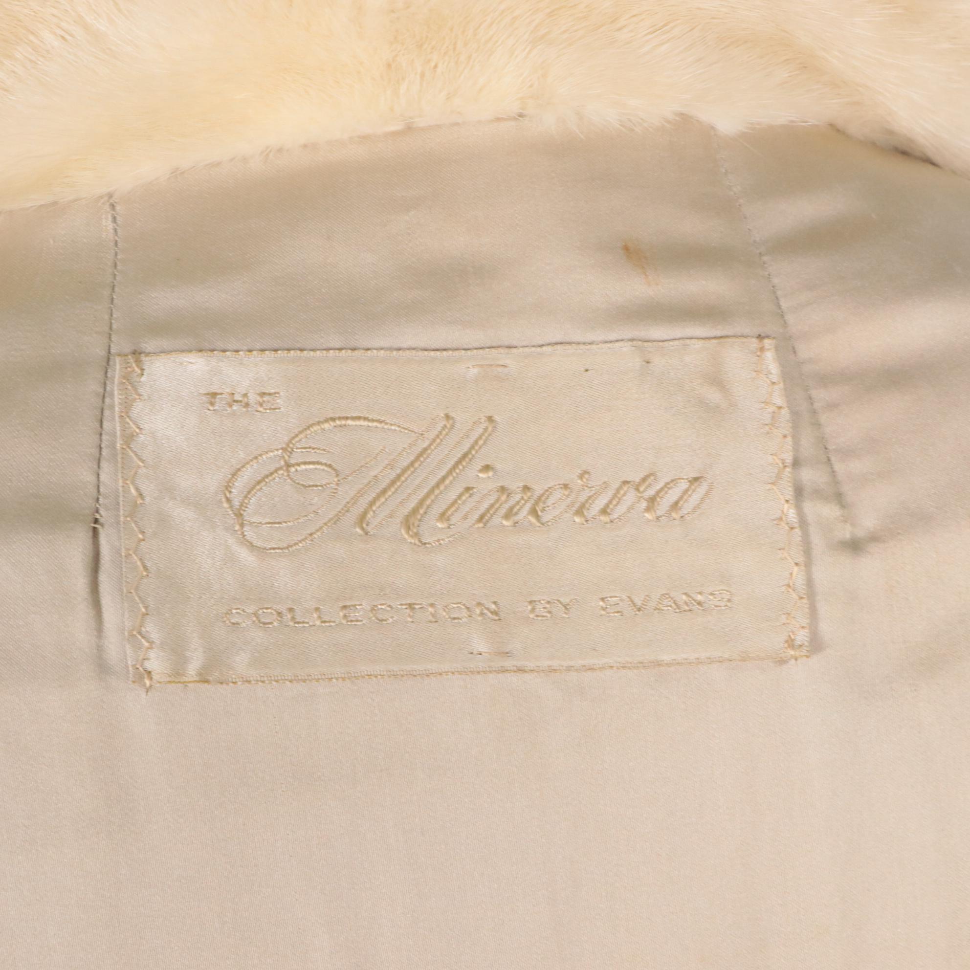 Natural Cross Mink Fur Coat from The Minerva Collection by Evans