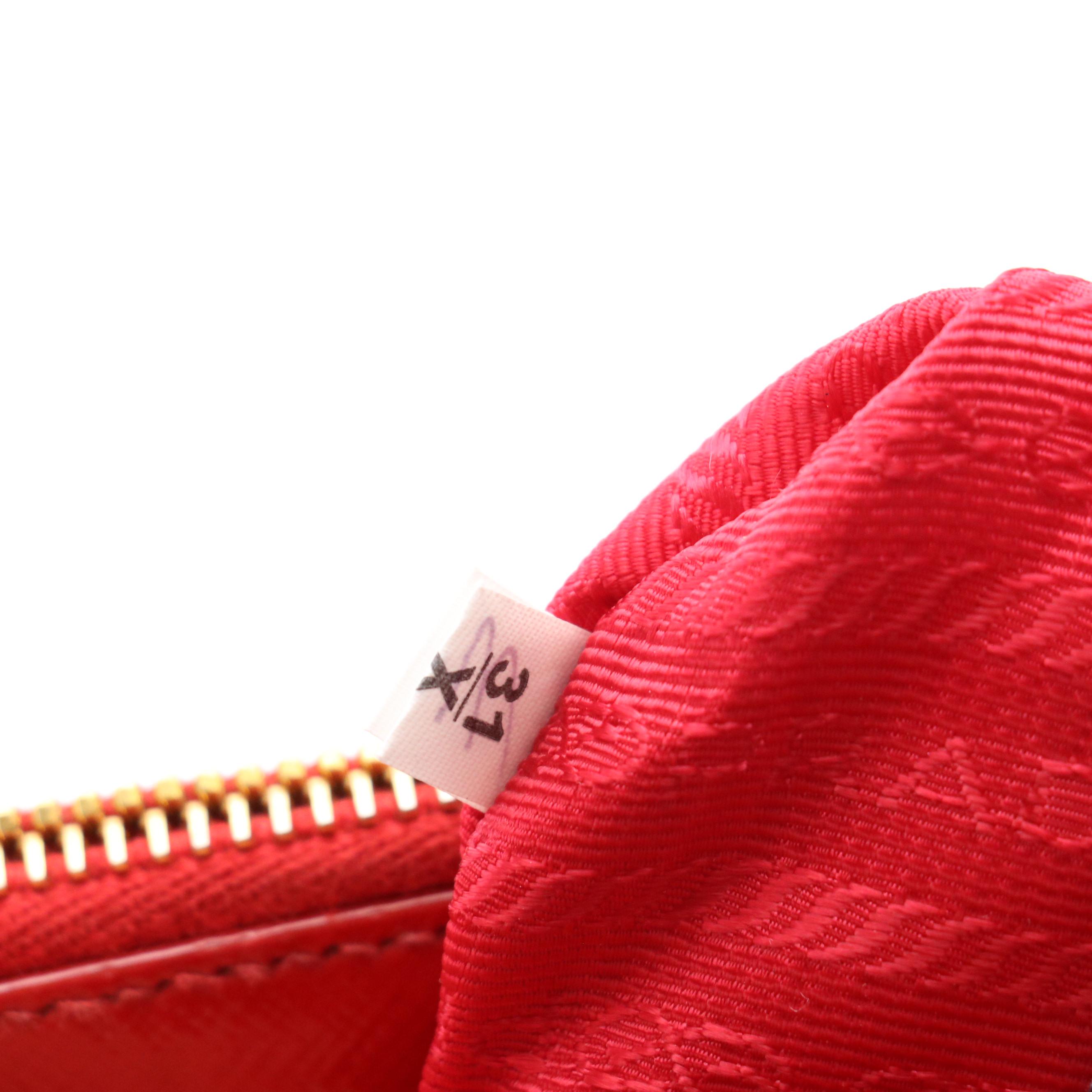 Prada Galleria Two-Way Bag in Cherry Red Patent Saffiano Leather