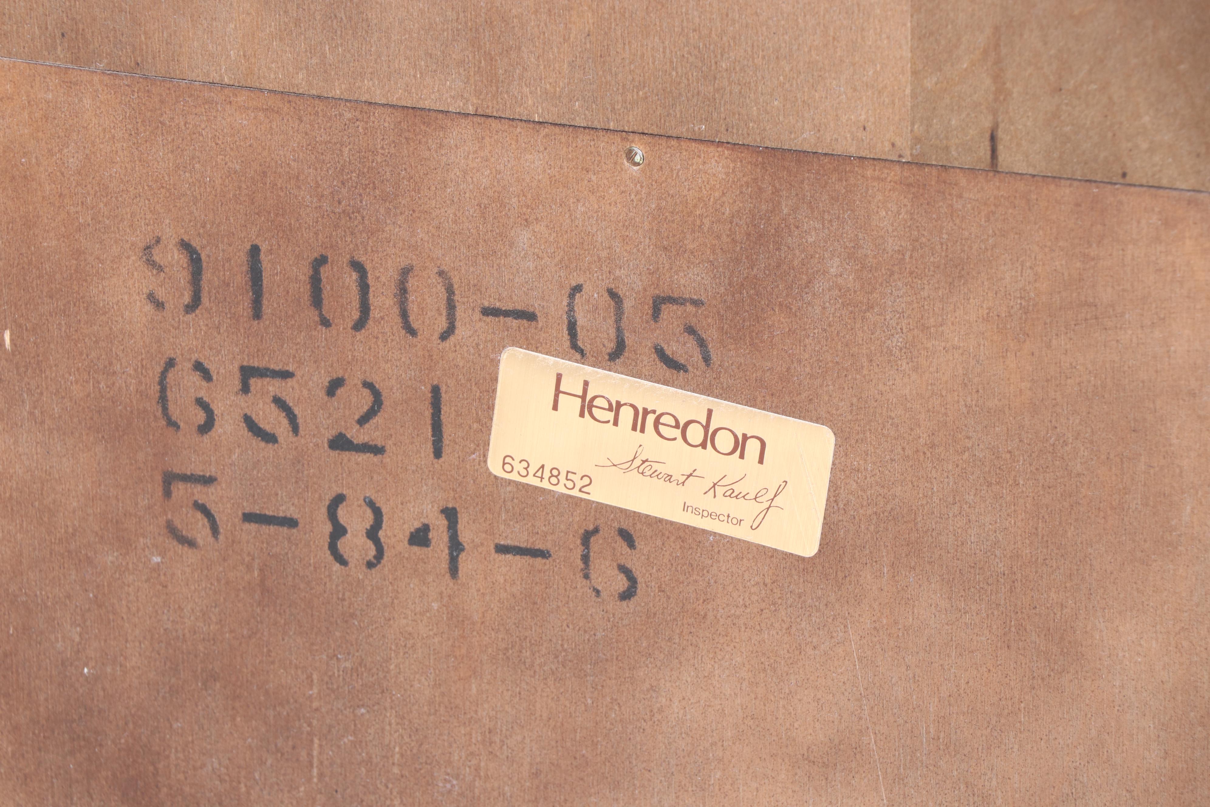 Pair of Henredon Campaign Style Oak Armoires, Late 20th Century