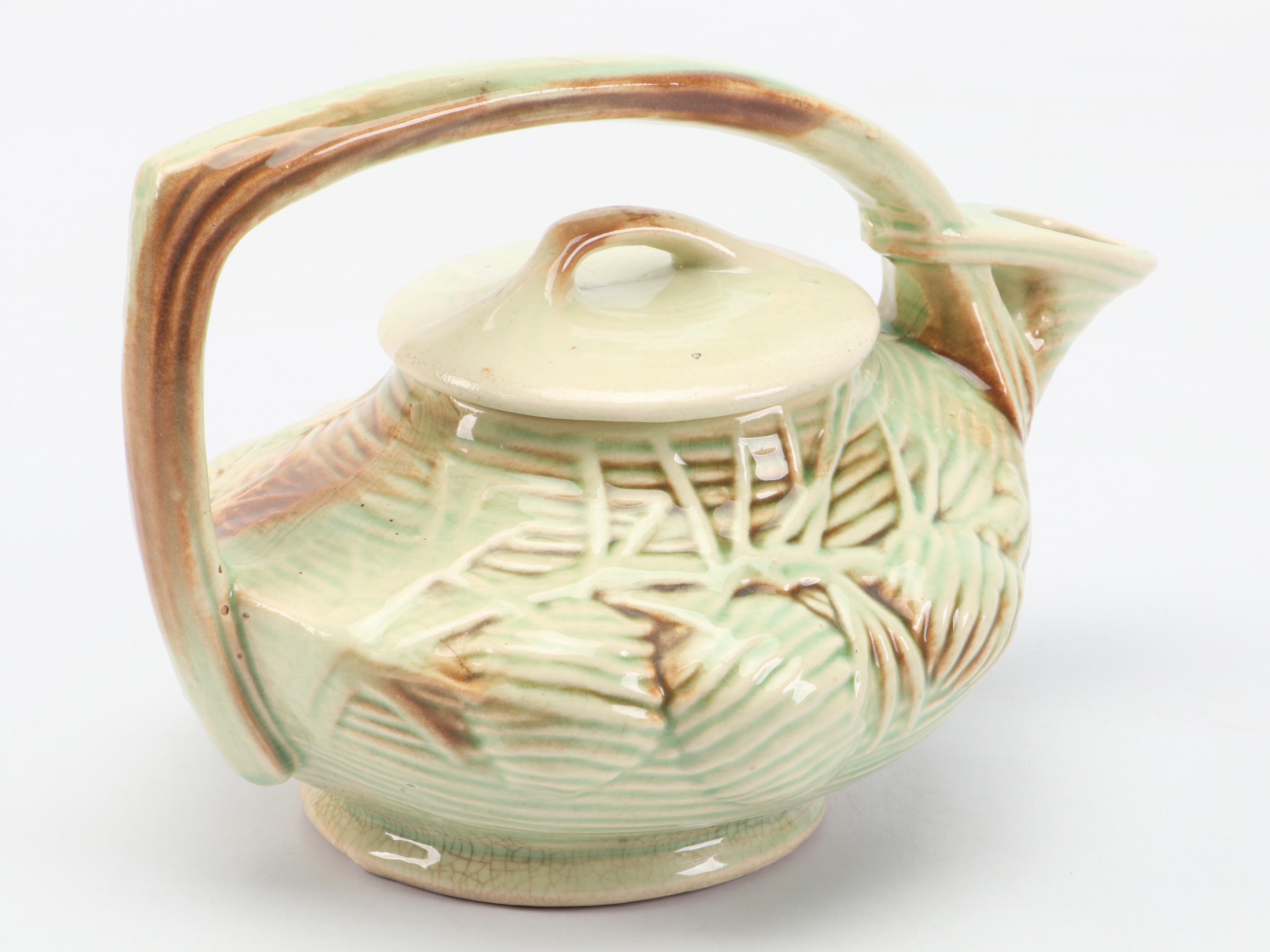 McCoy Pottery "Pine Cone" Tea Set, 1940s