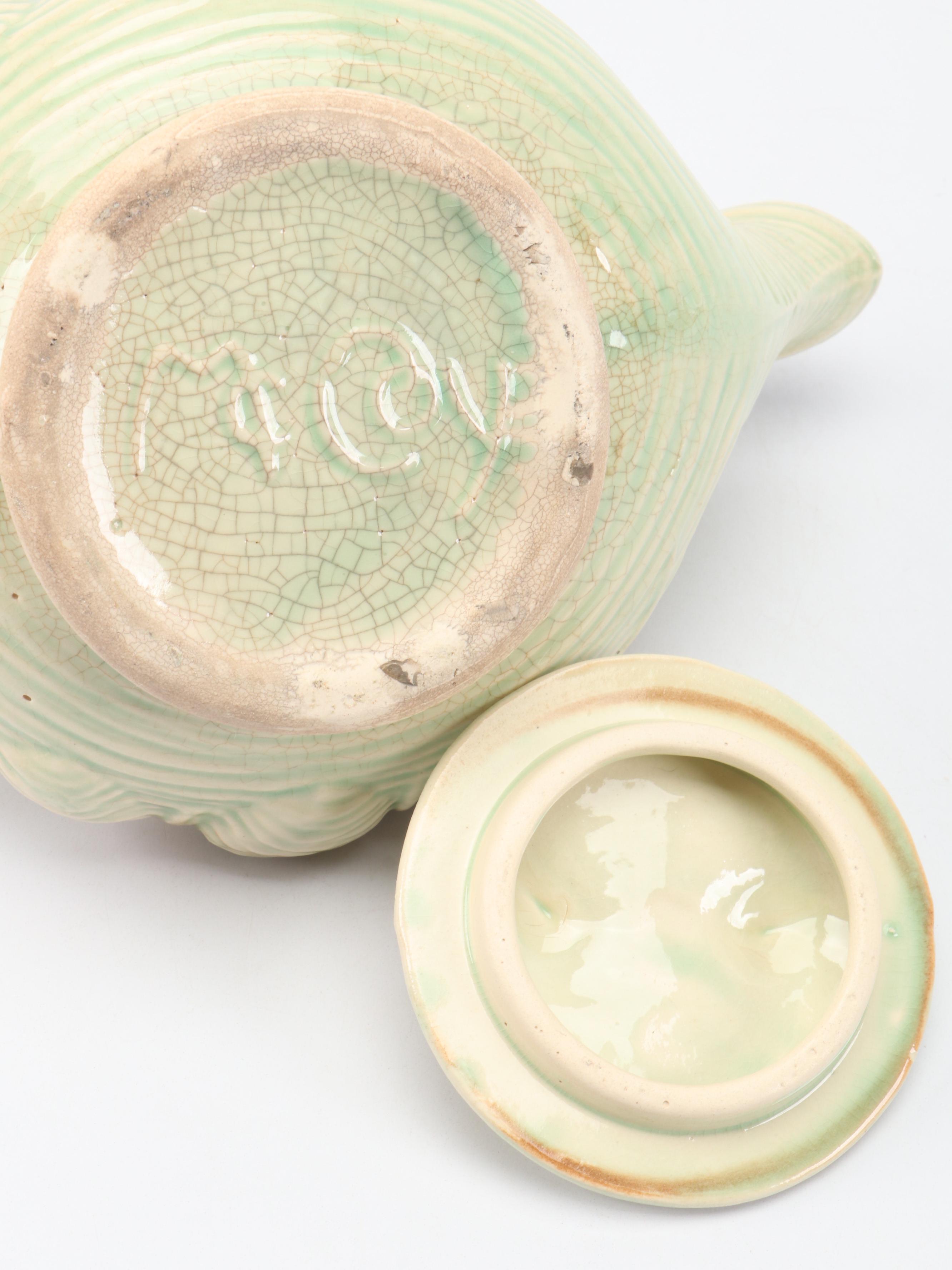 McCoy Pottery "Pine Cone" Tea Set, 1940s