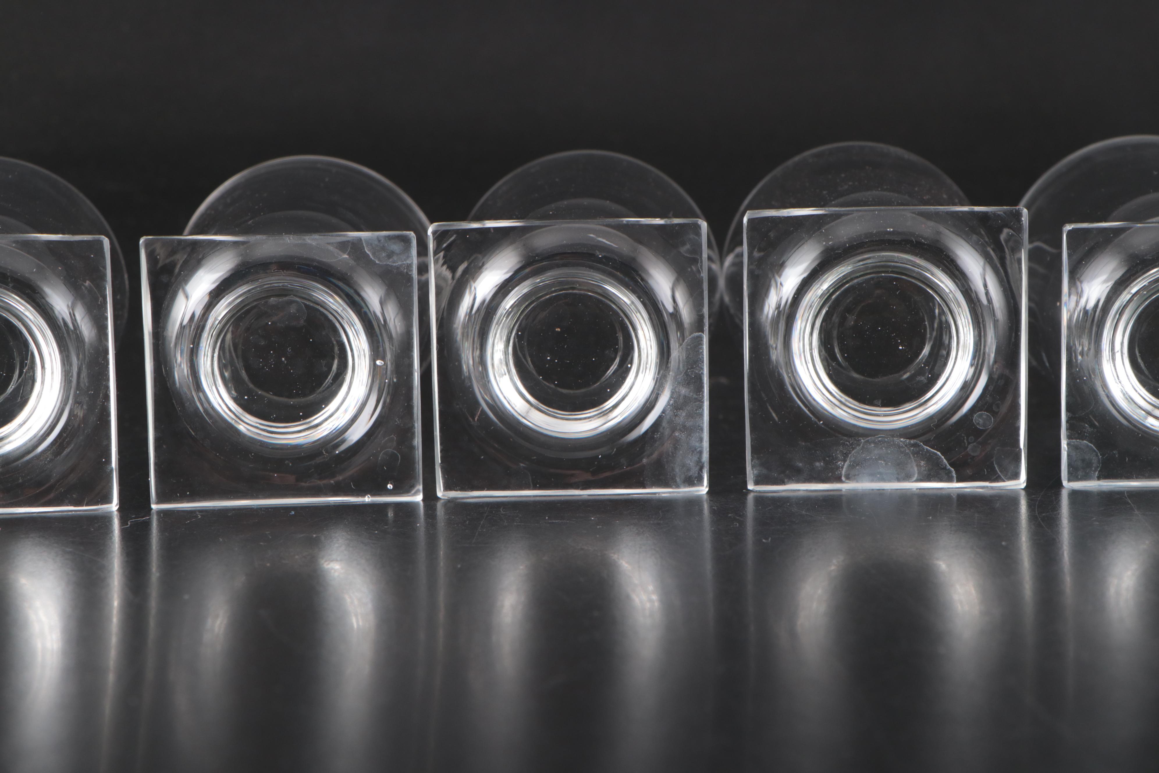 Square Footed Water Goblets