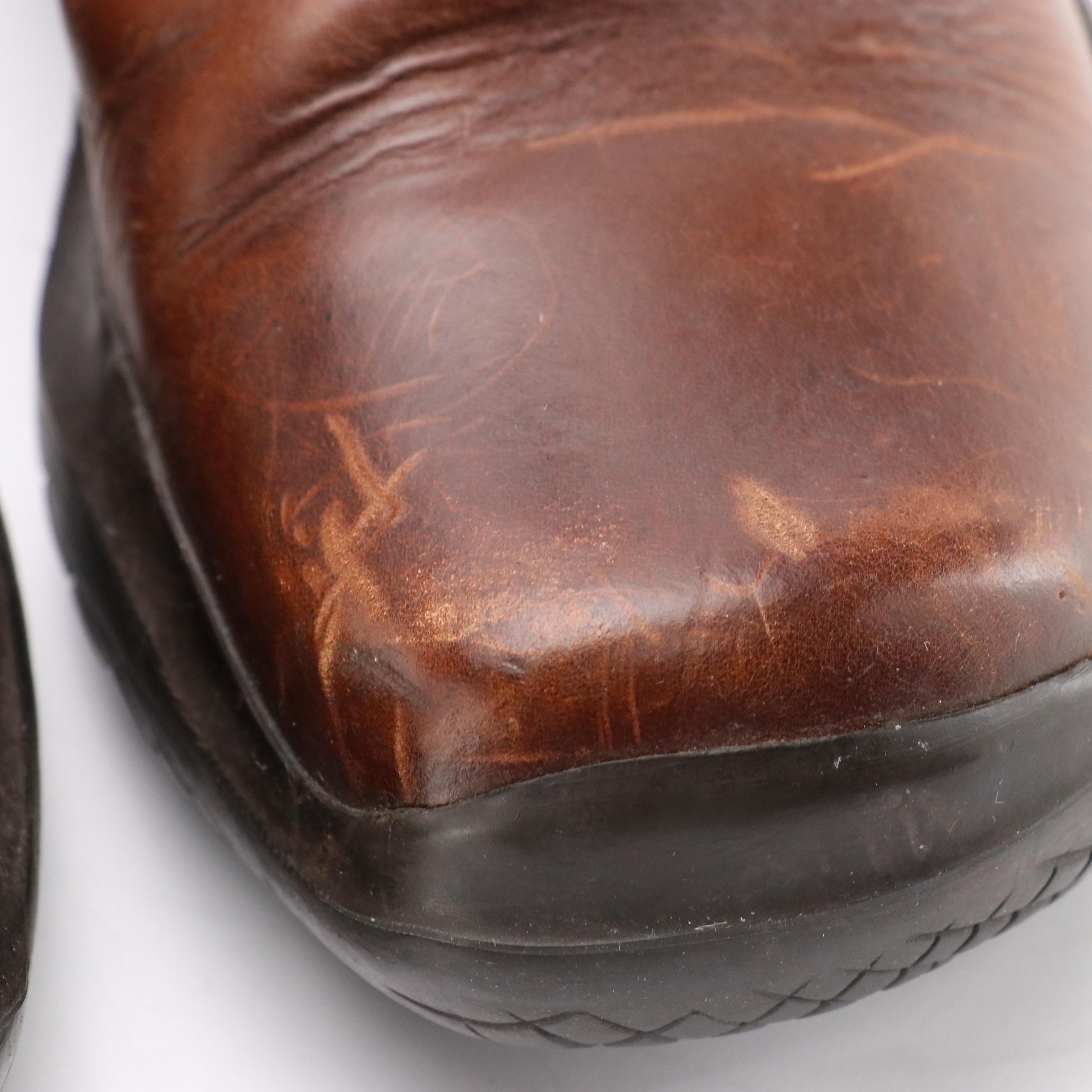 Men's Prada Sport Chelsea Boots in Brown Leather