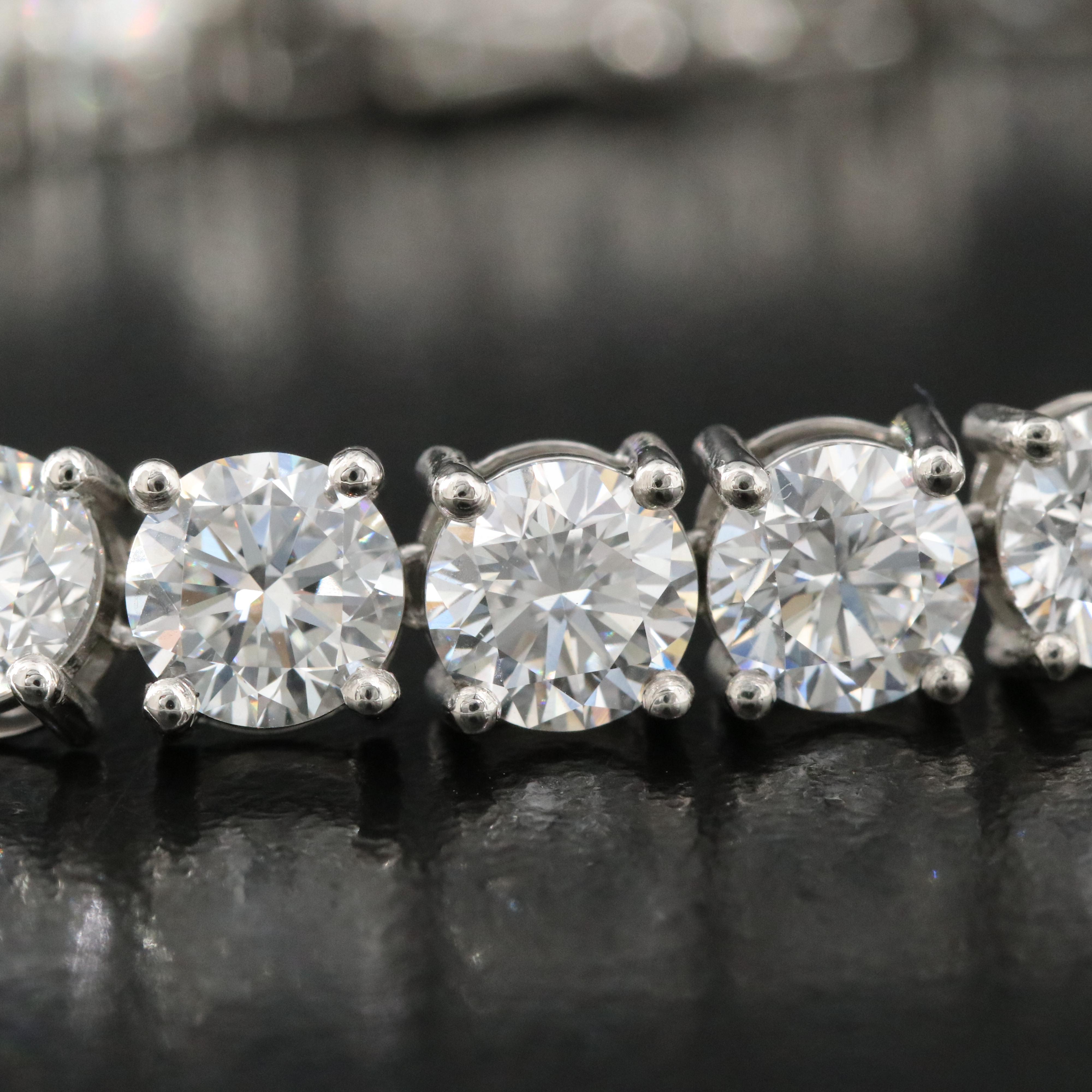 Platinum 22.06 CTW Lab Grown Diamond Line Bracelet