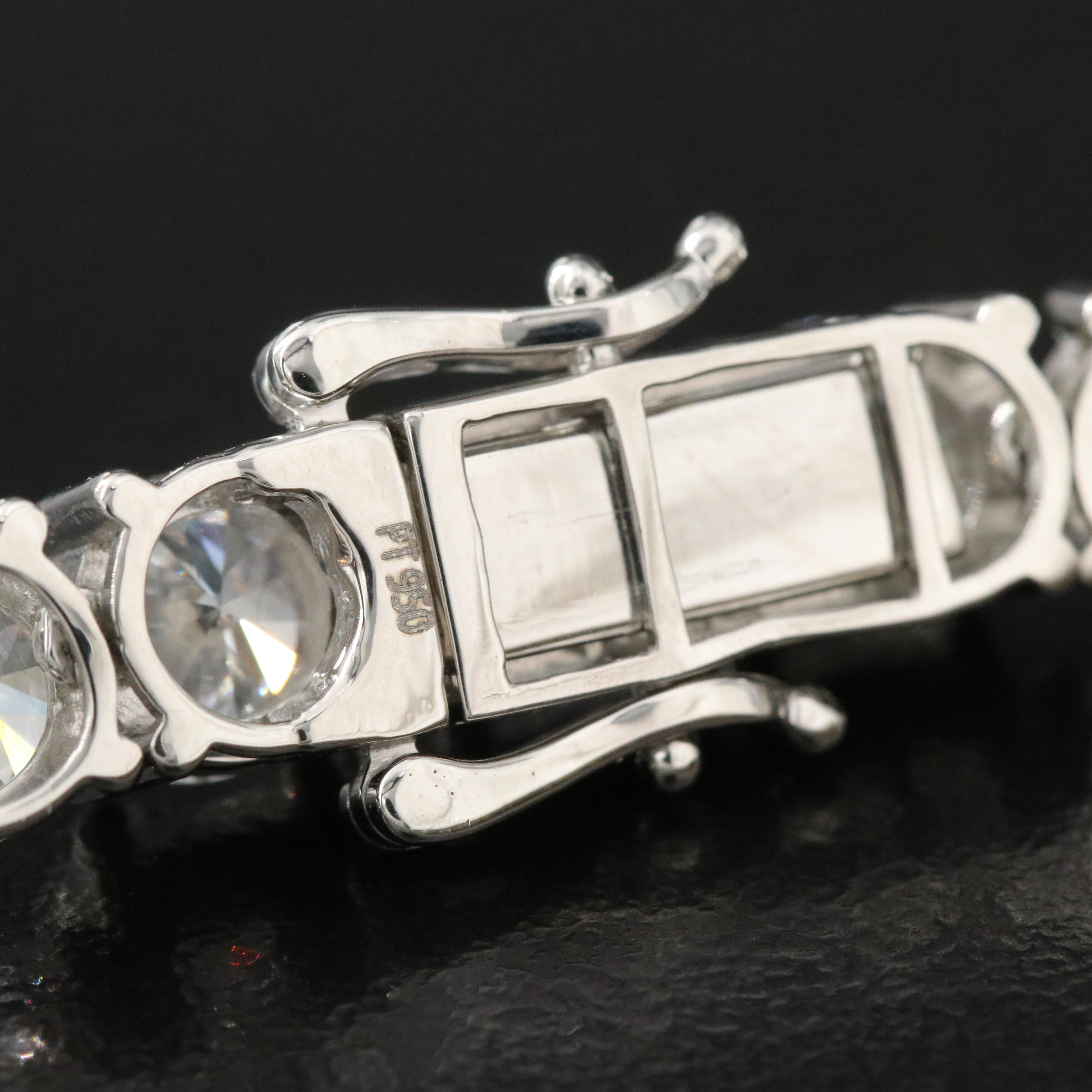 Platinum 22.06 CTW Lab Grown Diamond Line Bracelet