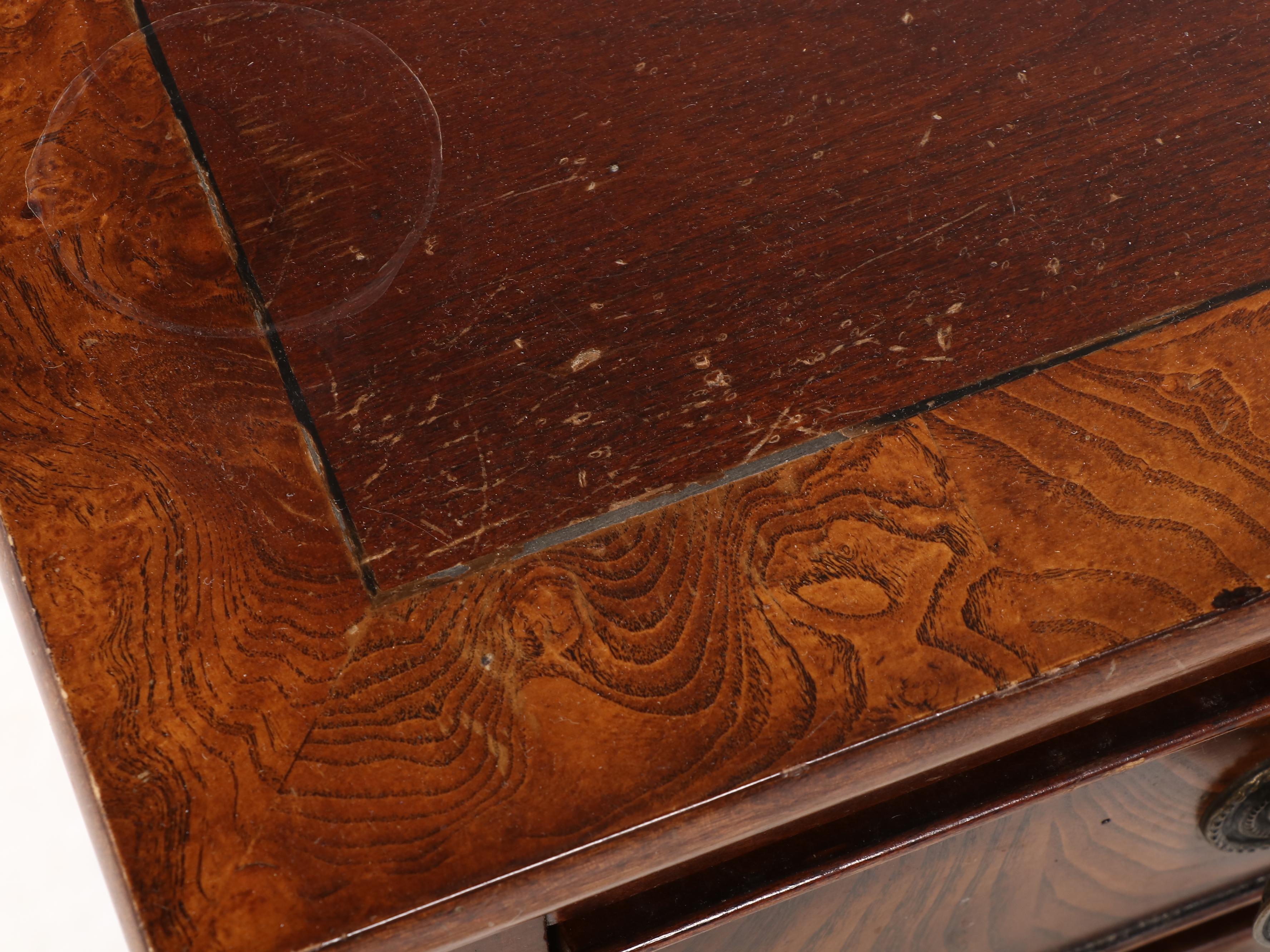 Pair of Ethan Allen Louis Philippe Style Cherrywood & Elm Two-Drawer Nightstands