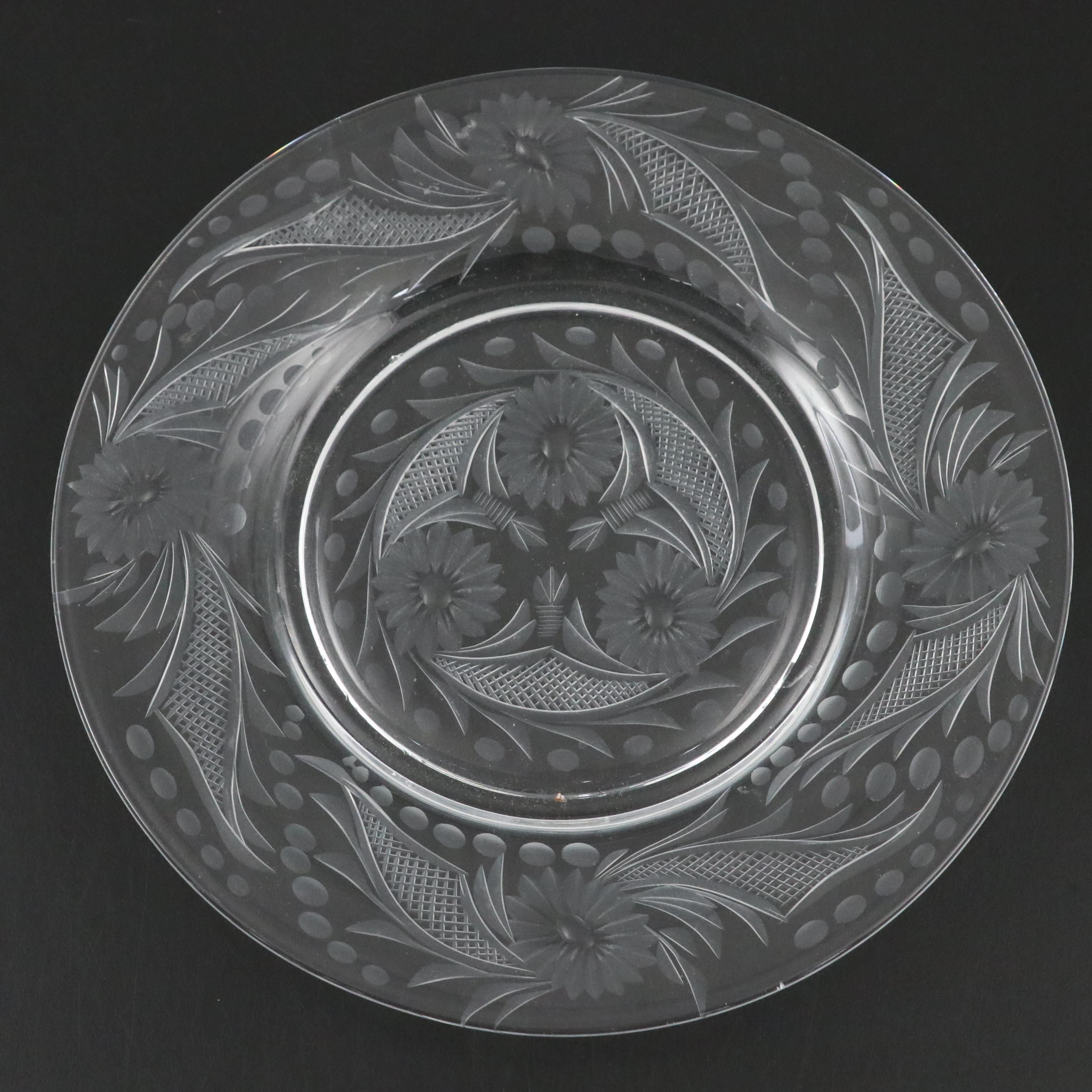 Heisey "Victorian Belle" Figurine with "Colonial" and Table Accessories