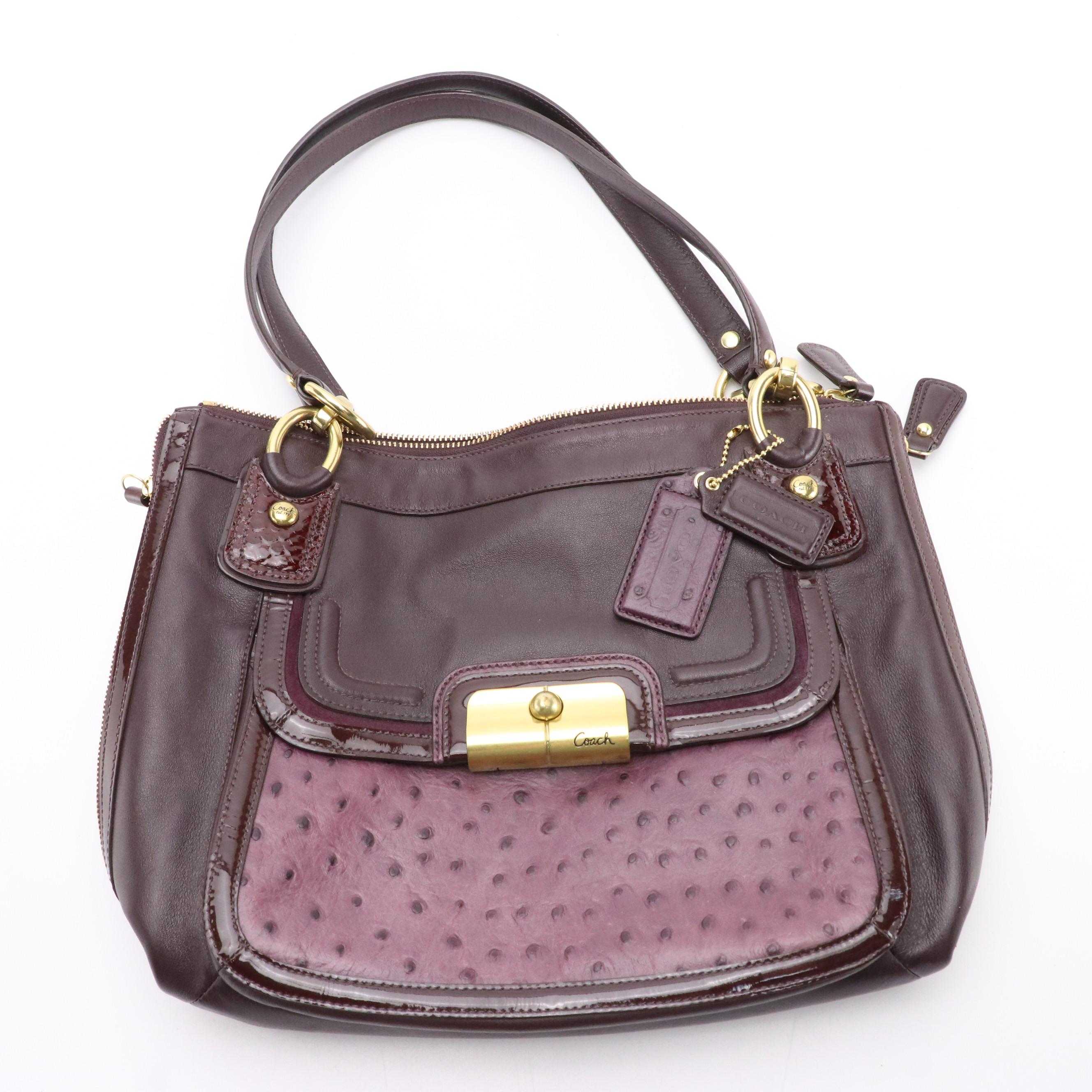 Coach Kristin N/S Spectator Shoulder Bag in Purple Leather & Isla Crossbody Bag
