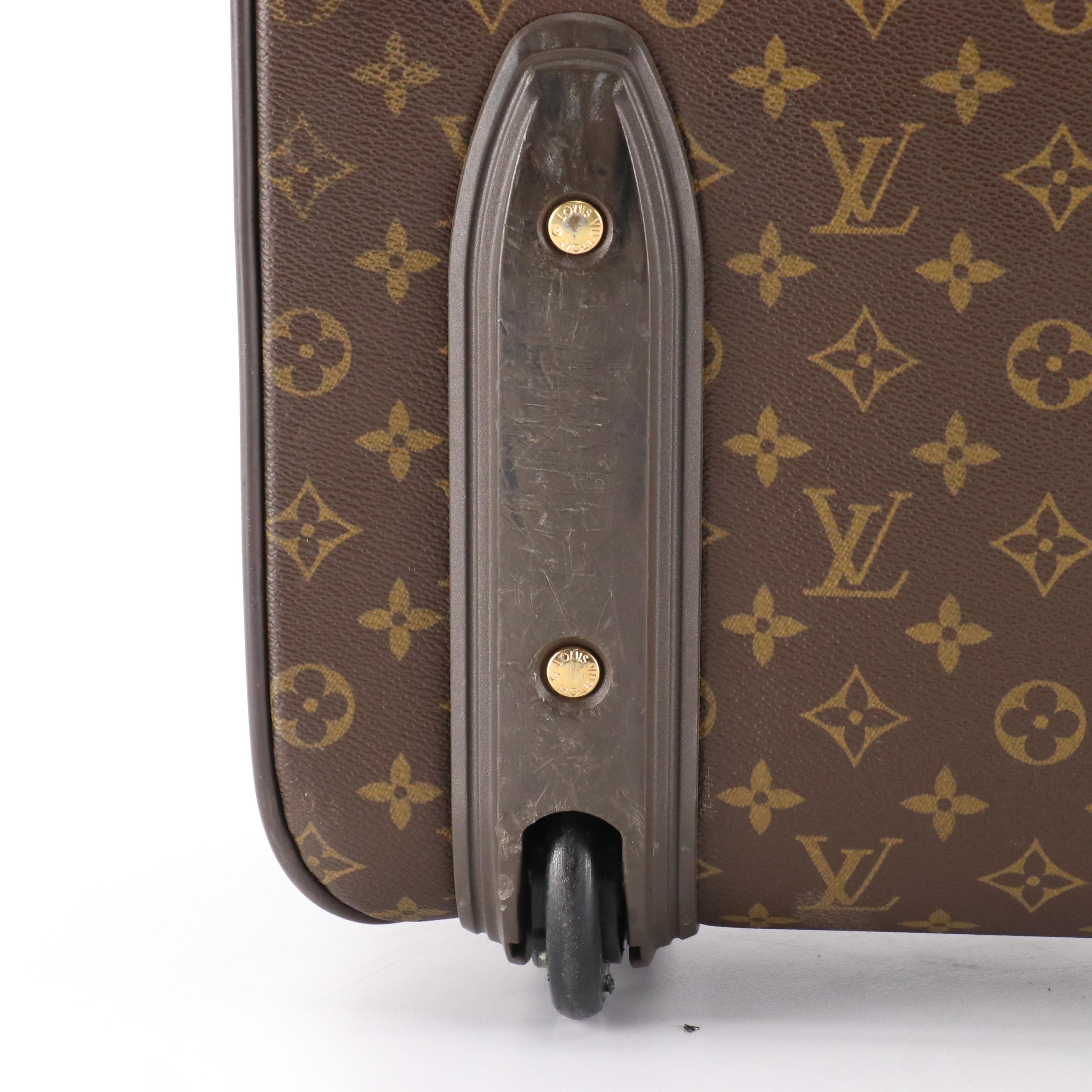 Louis Vuitton Pégase 45 Trolley Suitcase in Monogram Canvas and Vachetta Leather