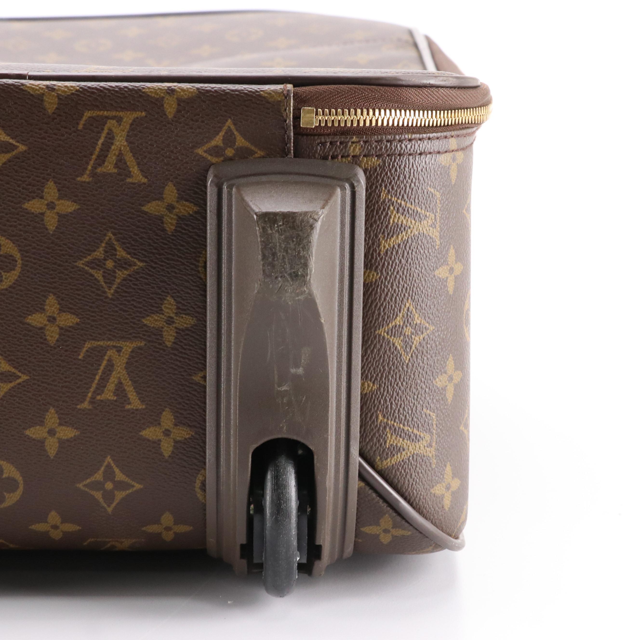 Louis Vuitton Pégase 45 Trolley Suitcase in Monogram Canvas and Vachetta Leather