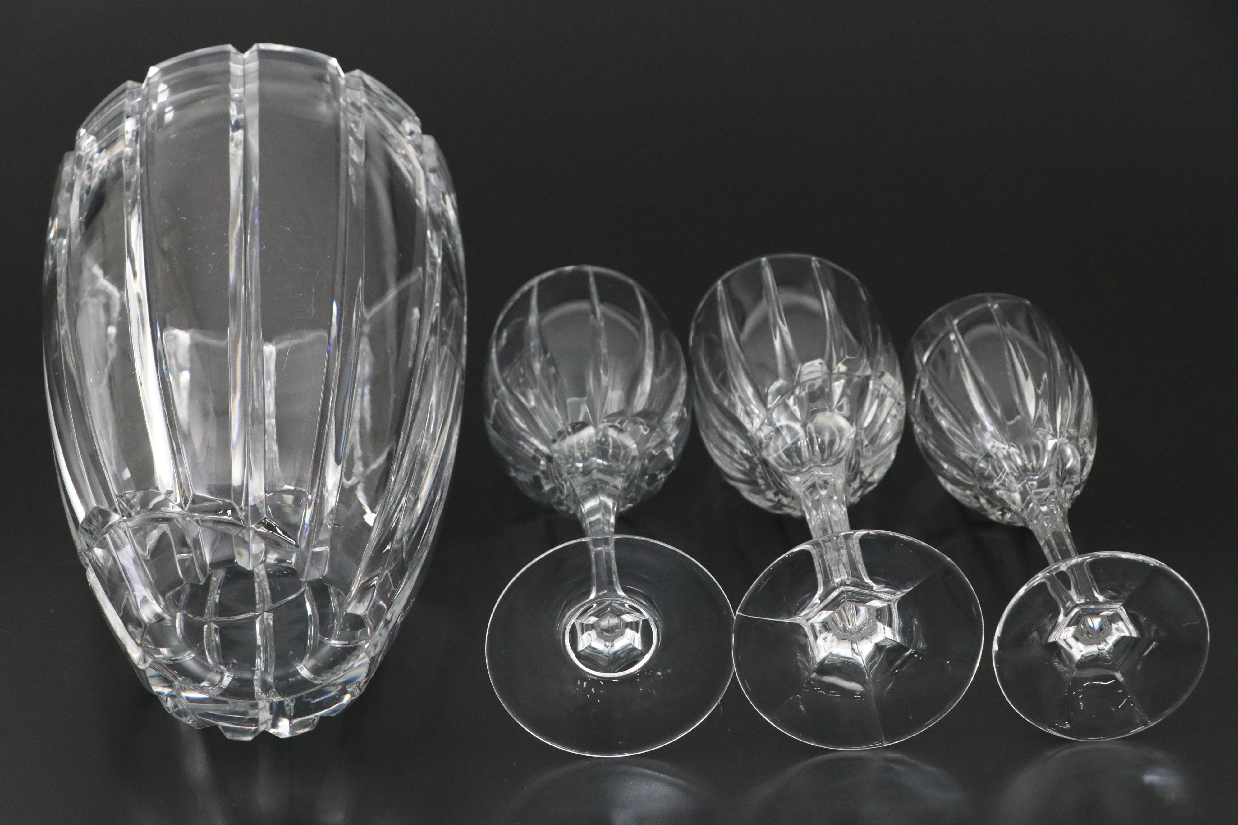 Mikasa "Uptown" Stemware and Vase, 1989–2006