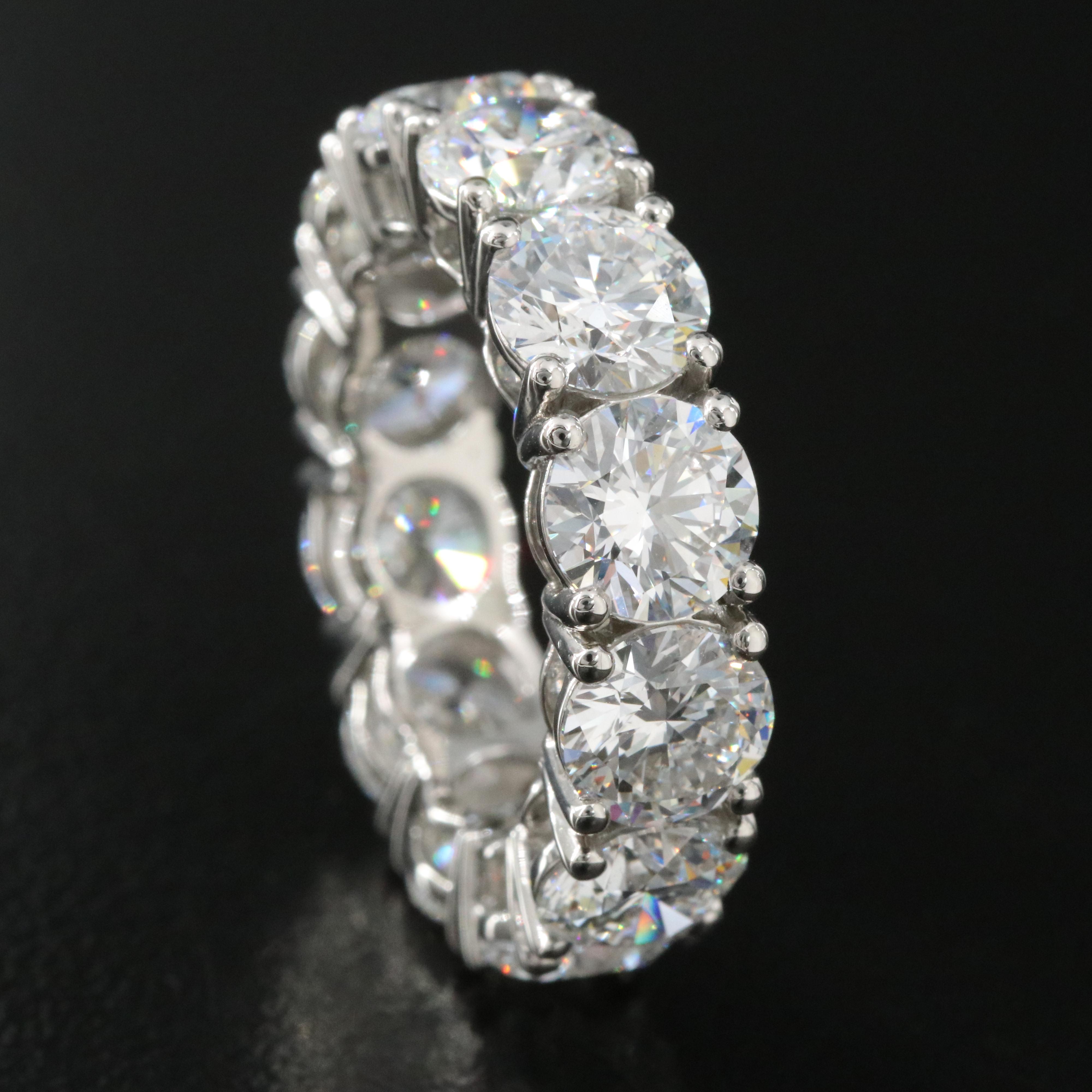 Platinum 11.47 CTW Lab Grown Diamond Eternity Band