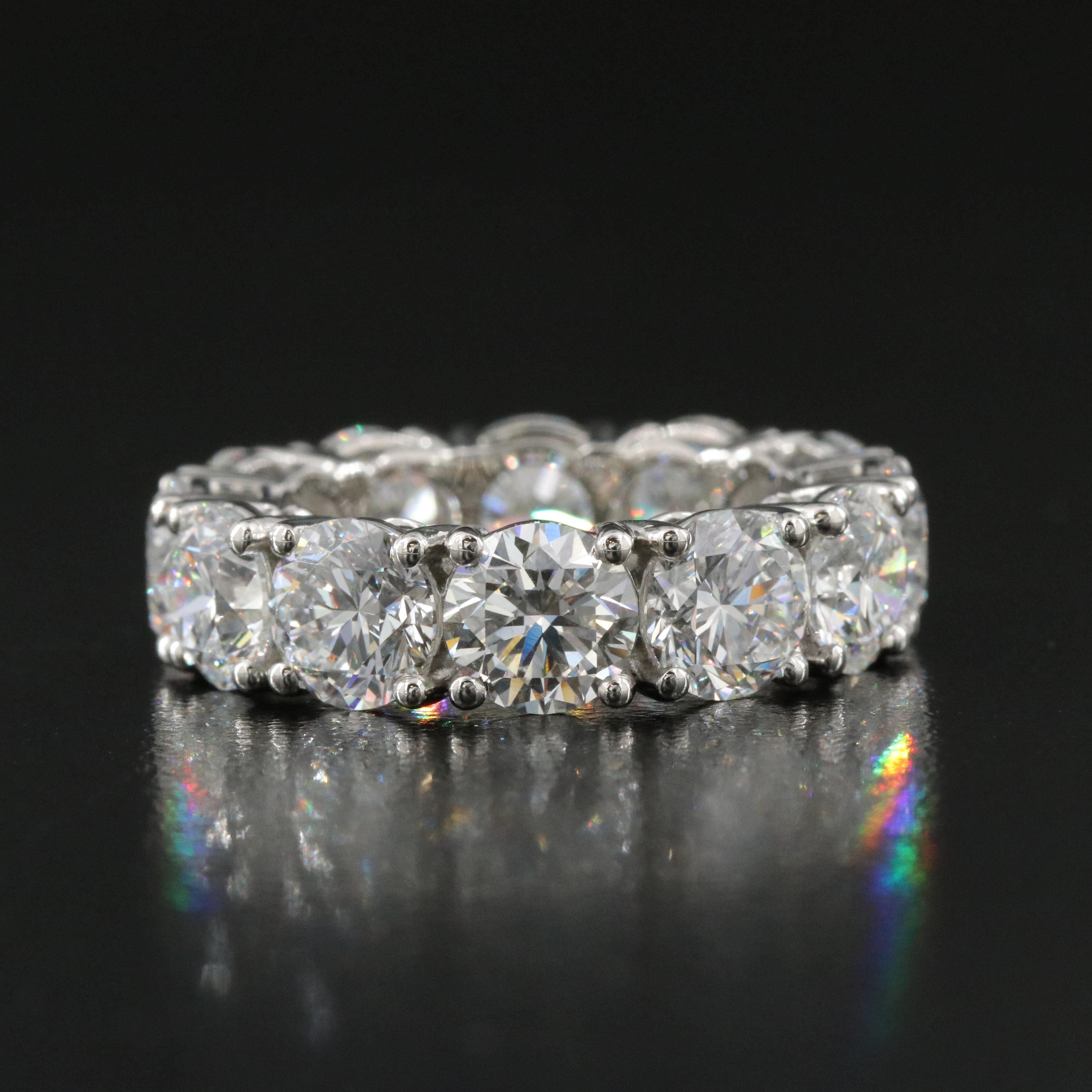 Platinum 11.47 CTW Lab Grown Diamond Eternity Band