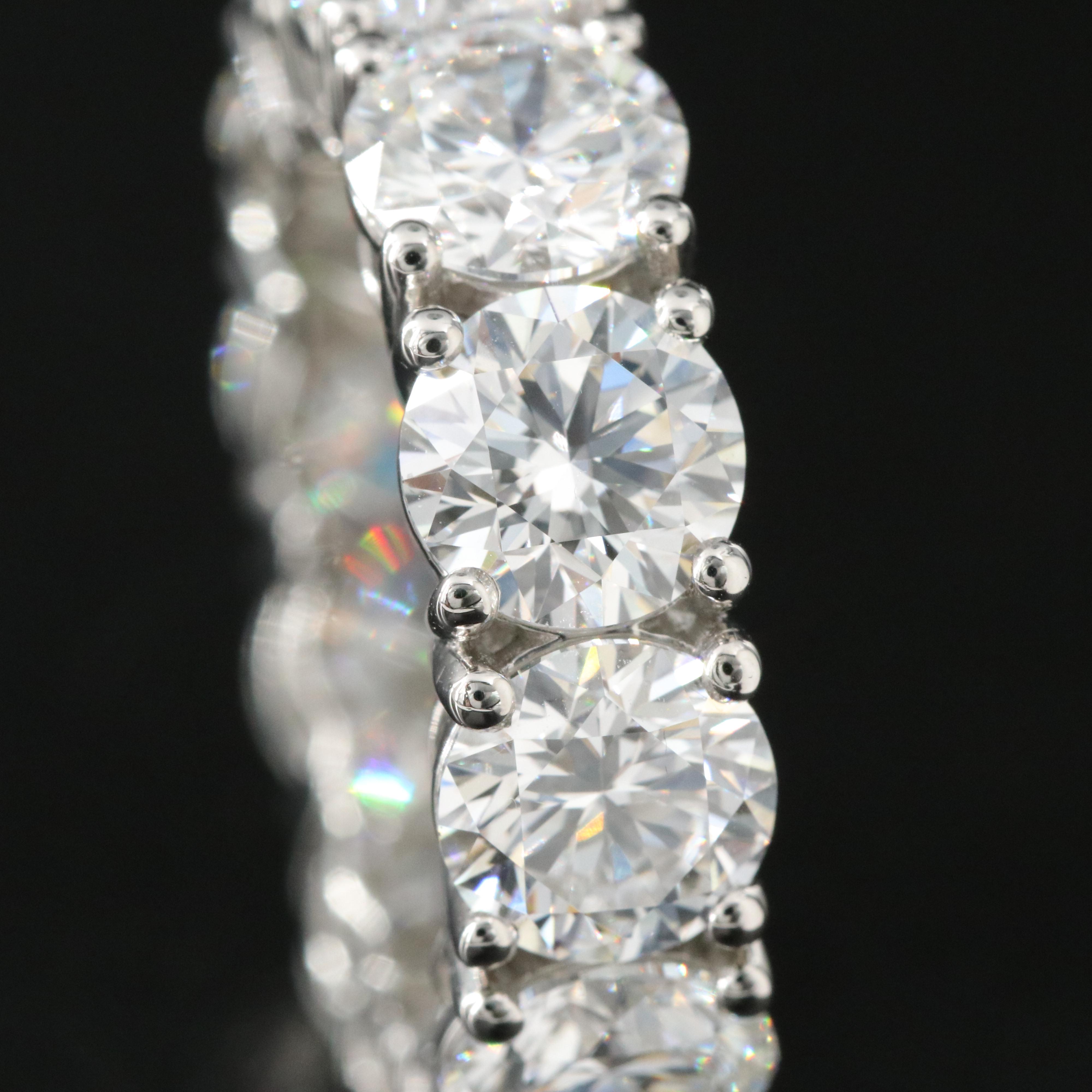 Platinum 11.47 CTW Lab Grown Diamond Eternity Band