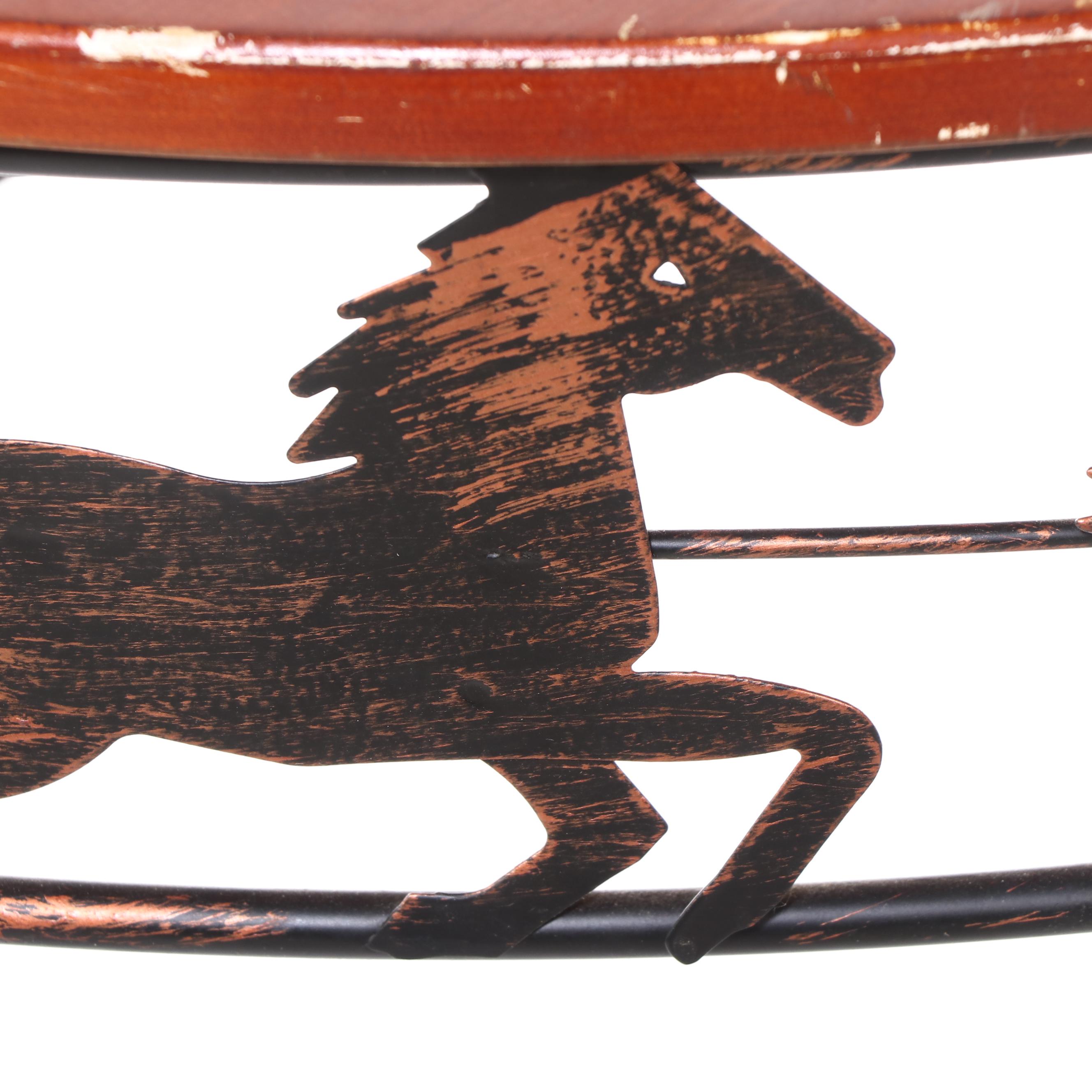 Western Style Horse and Cowboy Boot Console Table