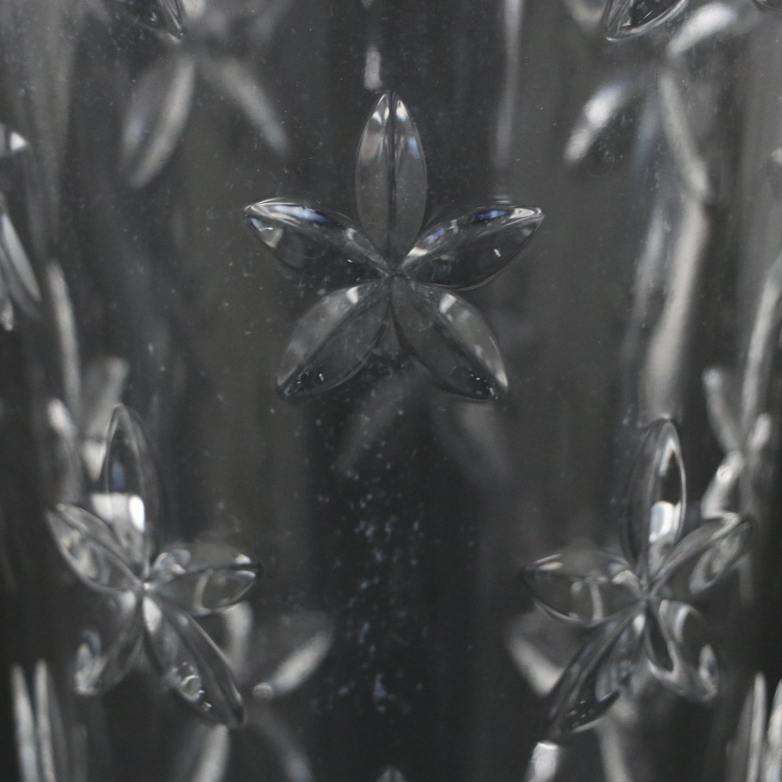 Tiffany & Co. Star Motif Cut Crystal Vase