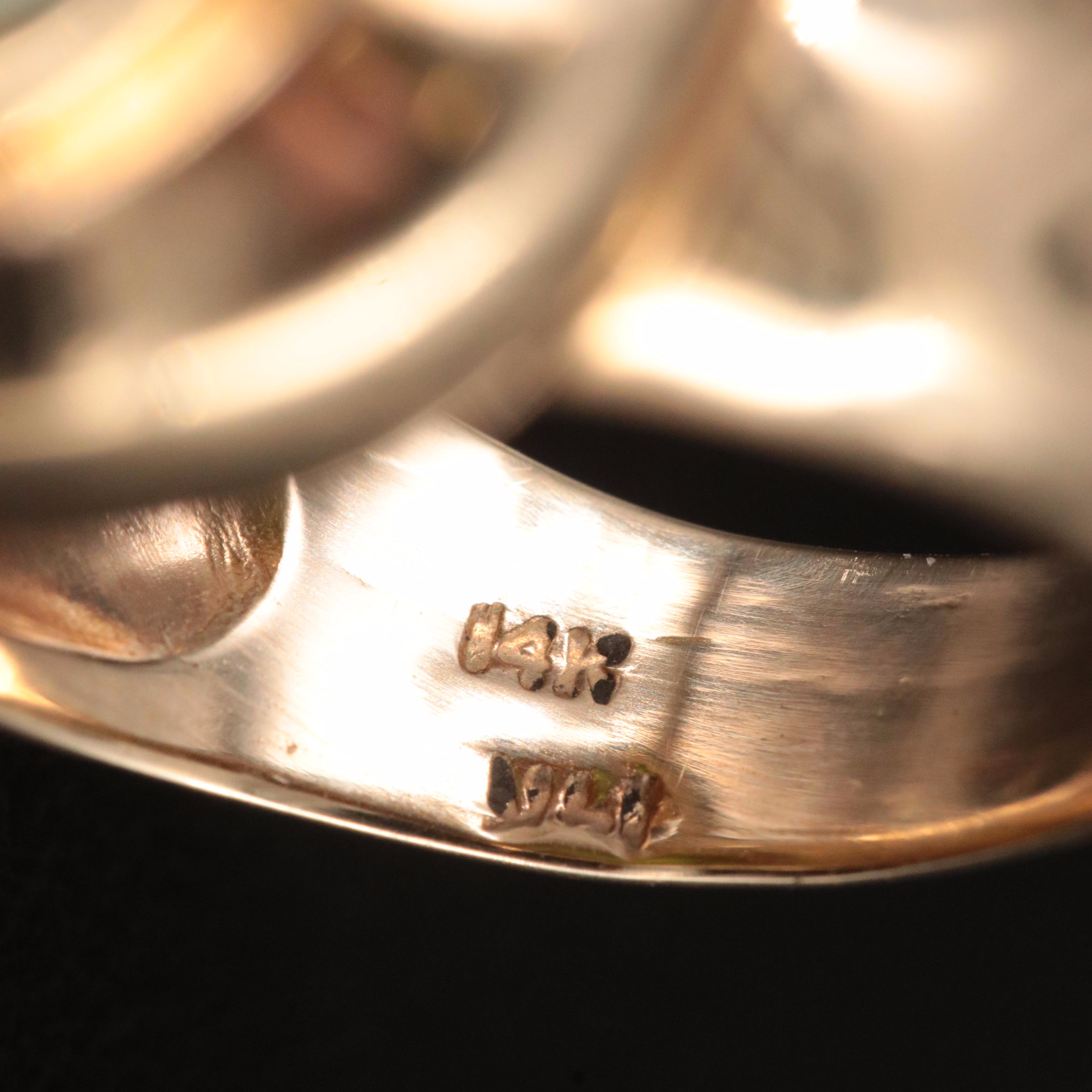 14K Peridot Cabochon Ring