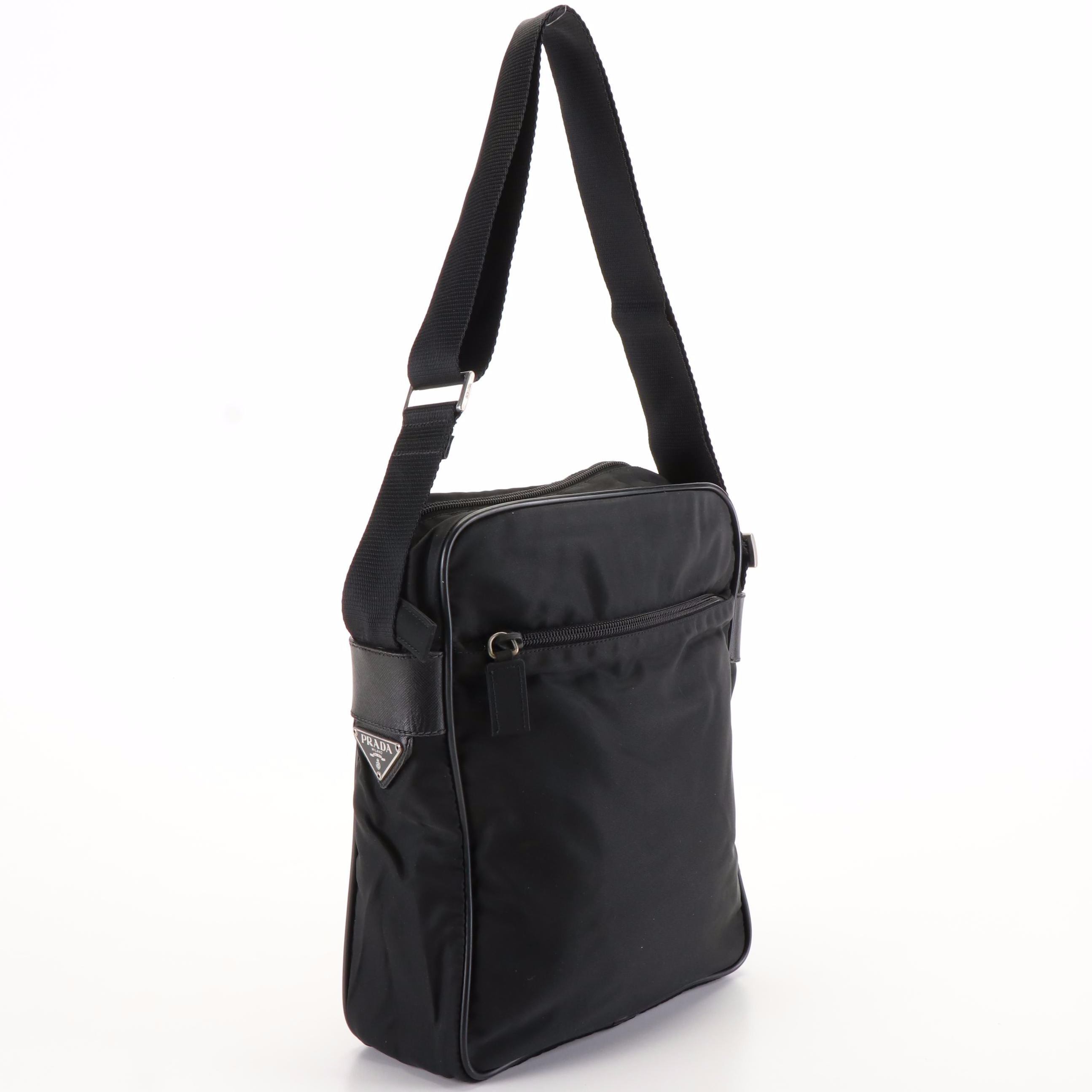 Prada Crossbody Bag in Black Tessuto Nylon