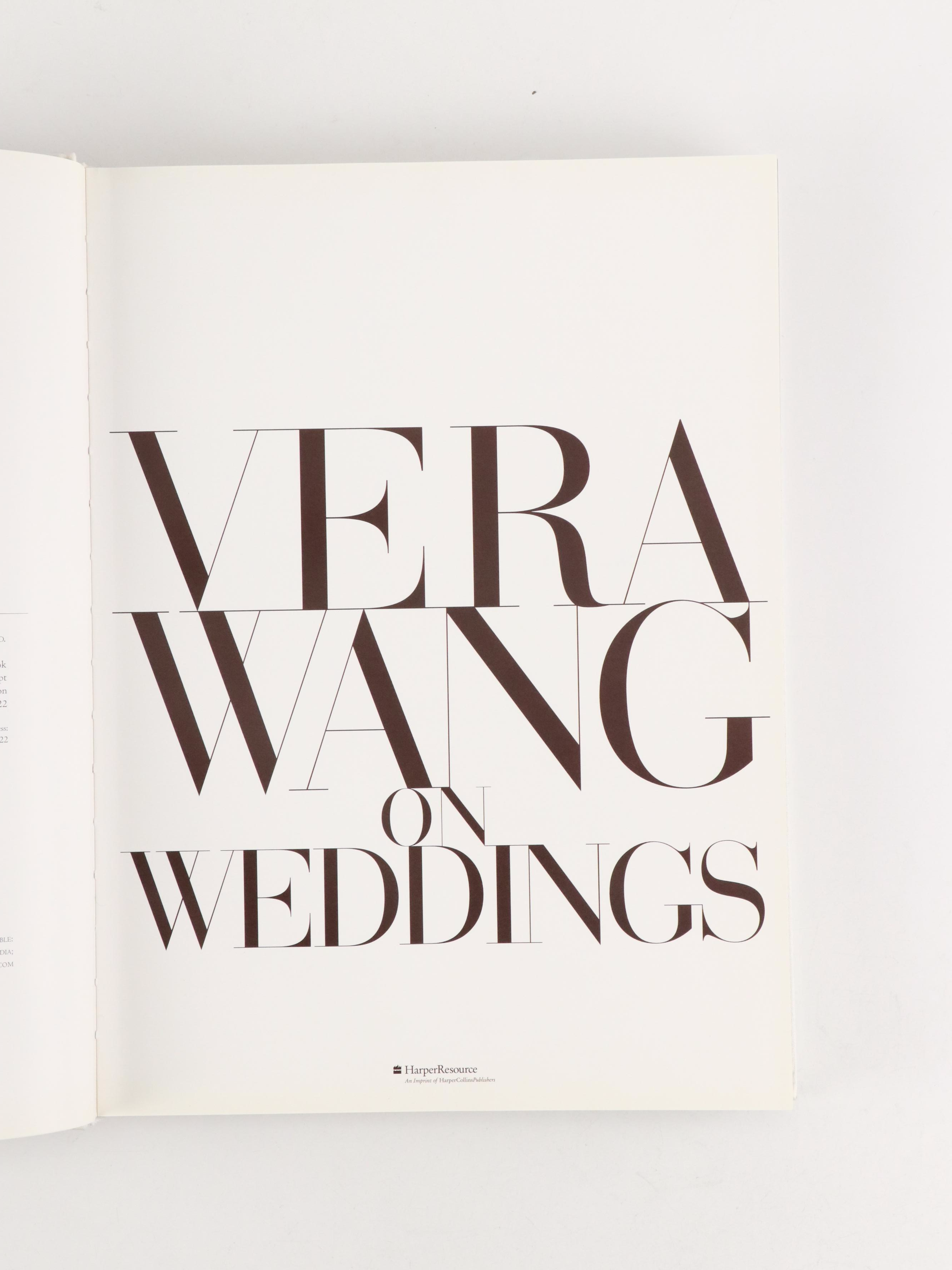 "The Tiffany Wedding" with Signed "Vera Wang on Weddings" and "Legendary Brides"