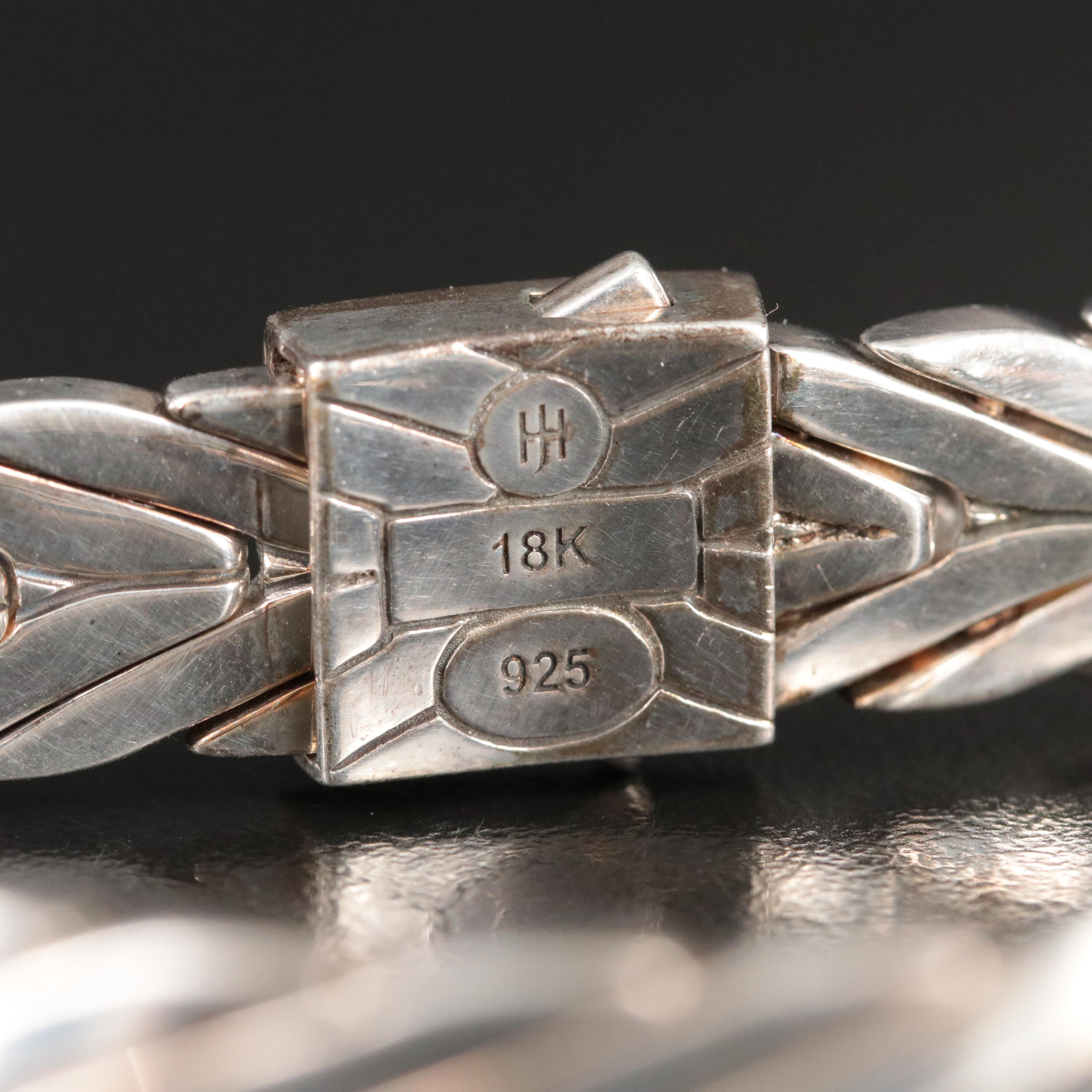 John Hardy Modern Chain Sterling and 18K Bracelet