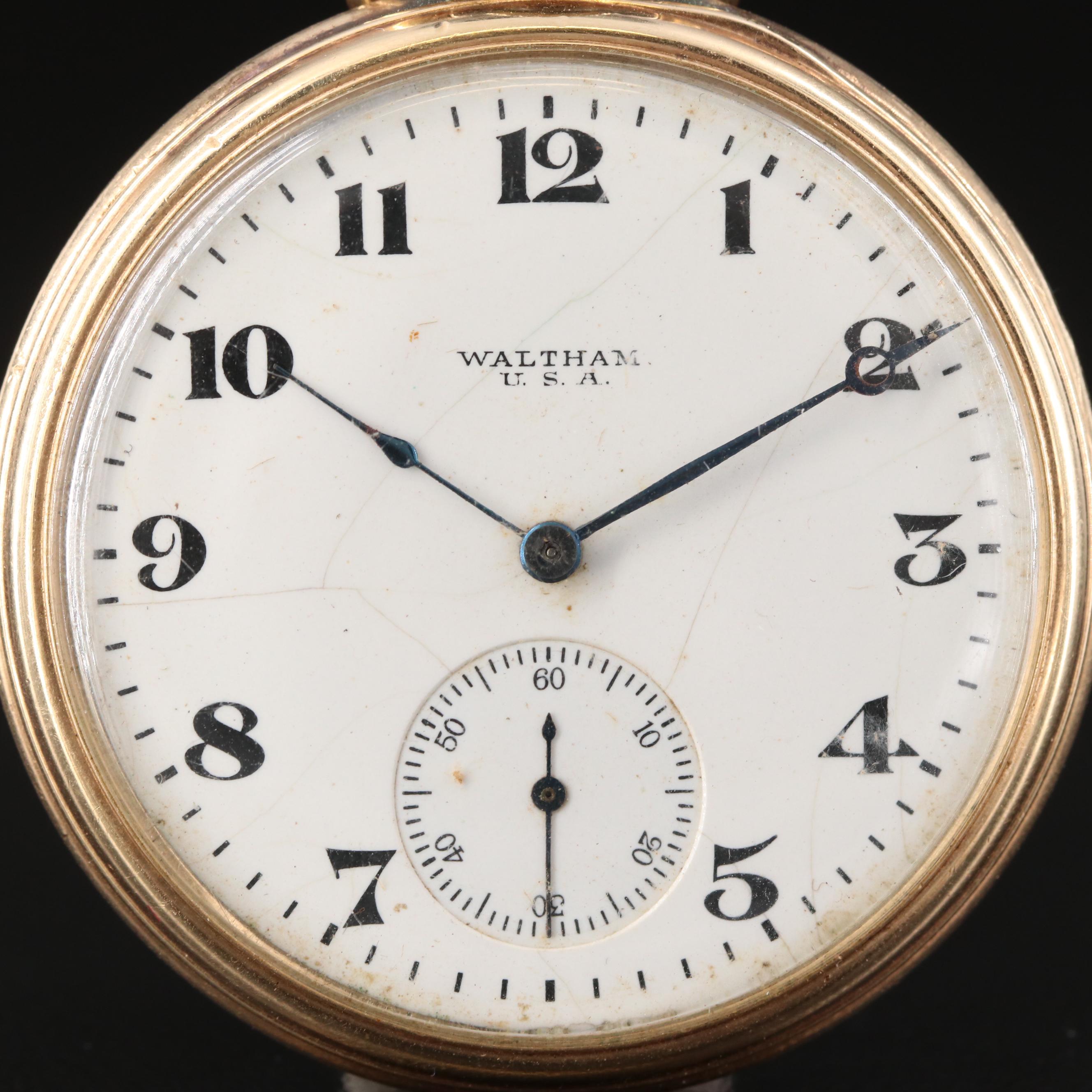 1918 Waltham U.S.A. Gold-Filled Pocket Watch
