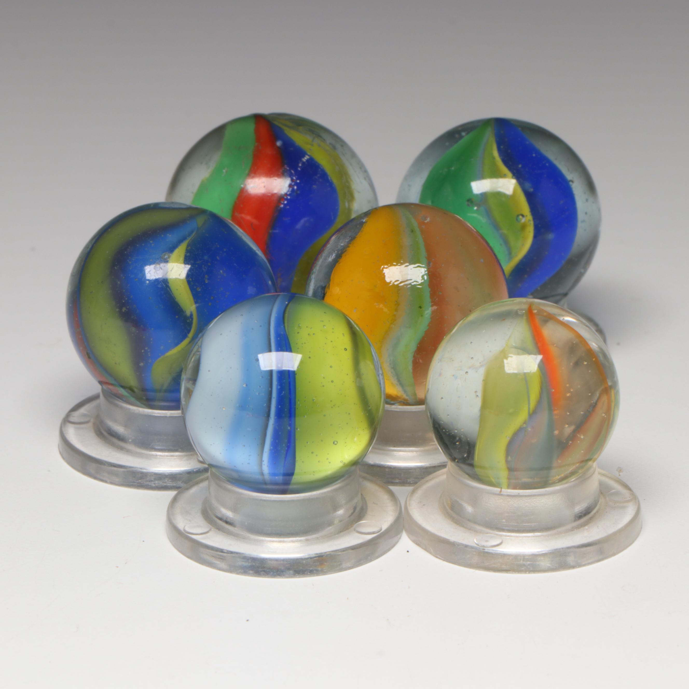 Marble King 1" Multicolor Four-Vane St. Mary's Cat's Eye Glass Marbles