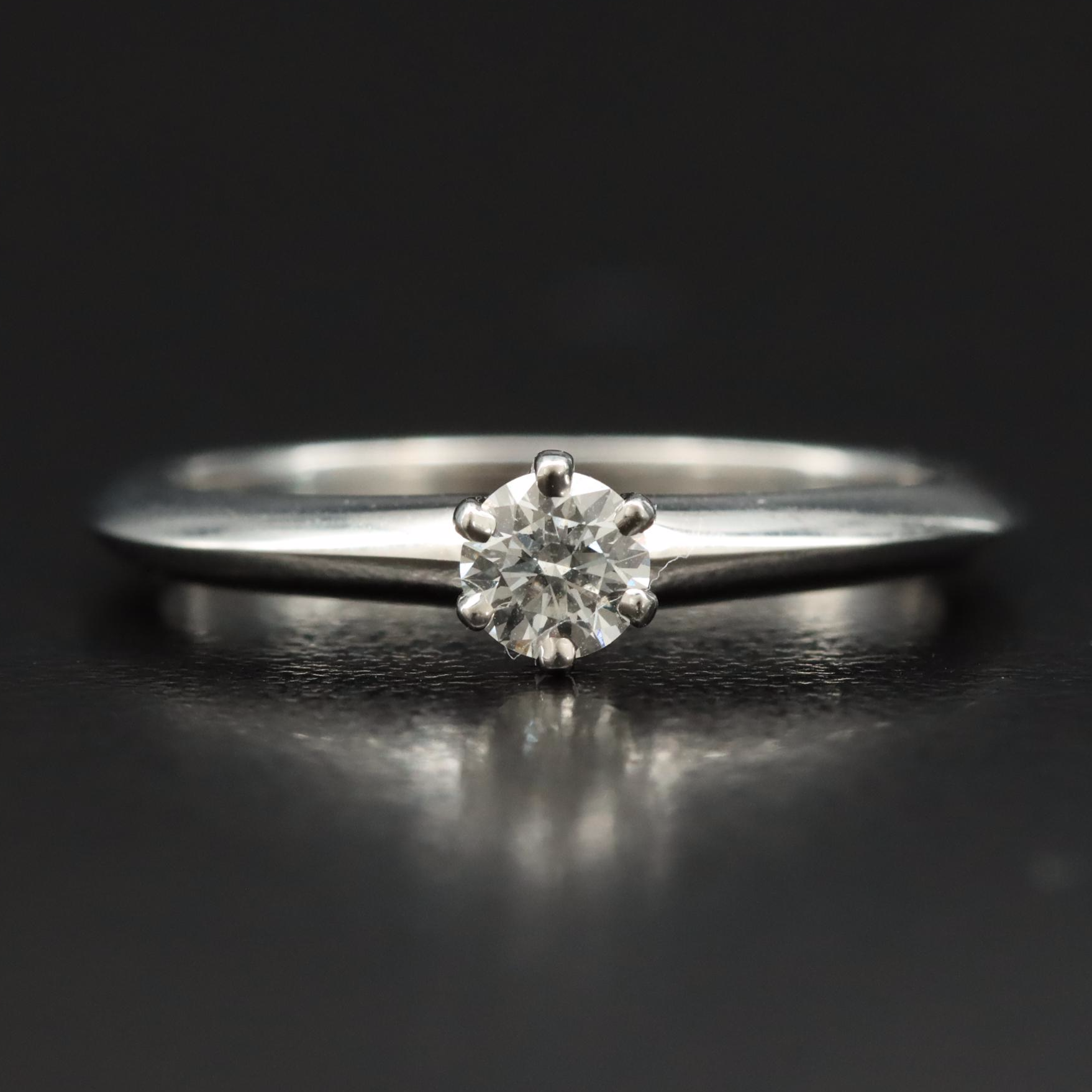 Tiffany & Co. Tiffany Setting Platinum Diamond Solitaire Ring