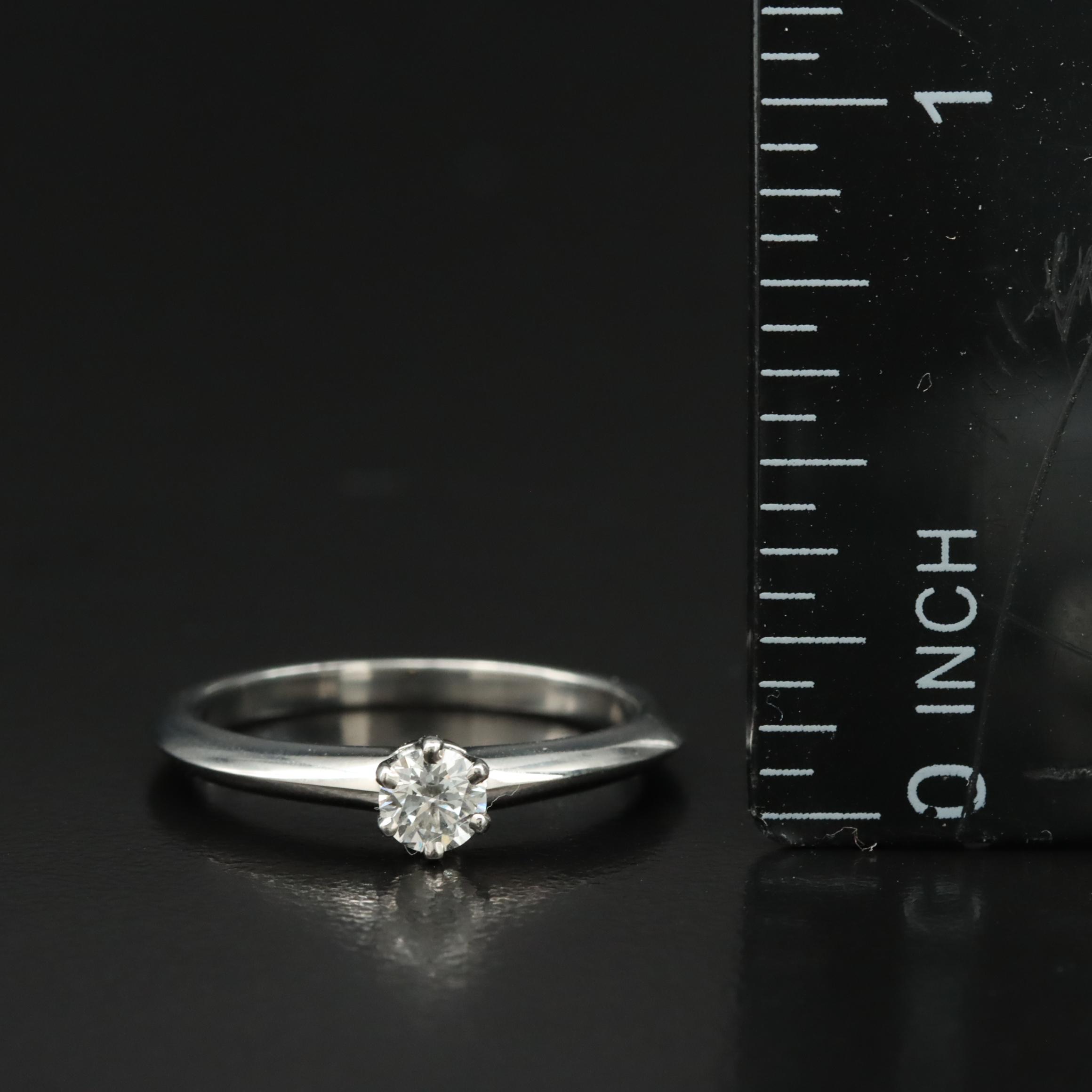 Tiffany & Co. Tiffany Setting Platinum Diamond Solitaire Ring