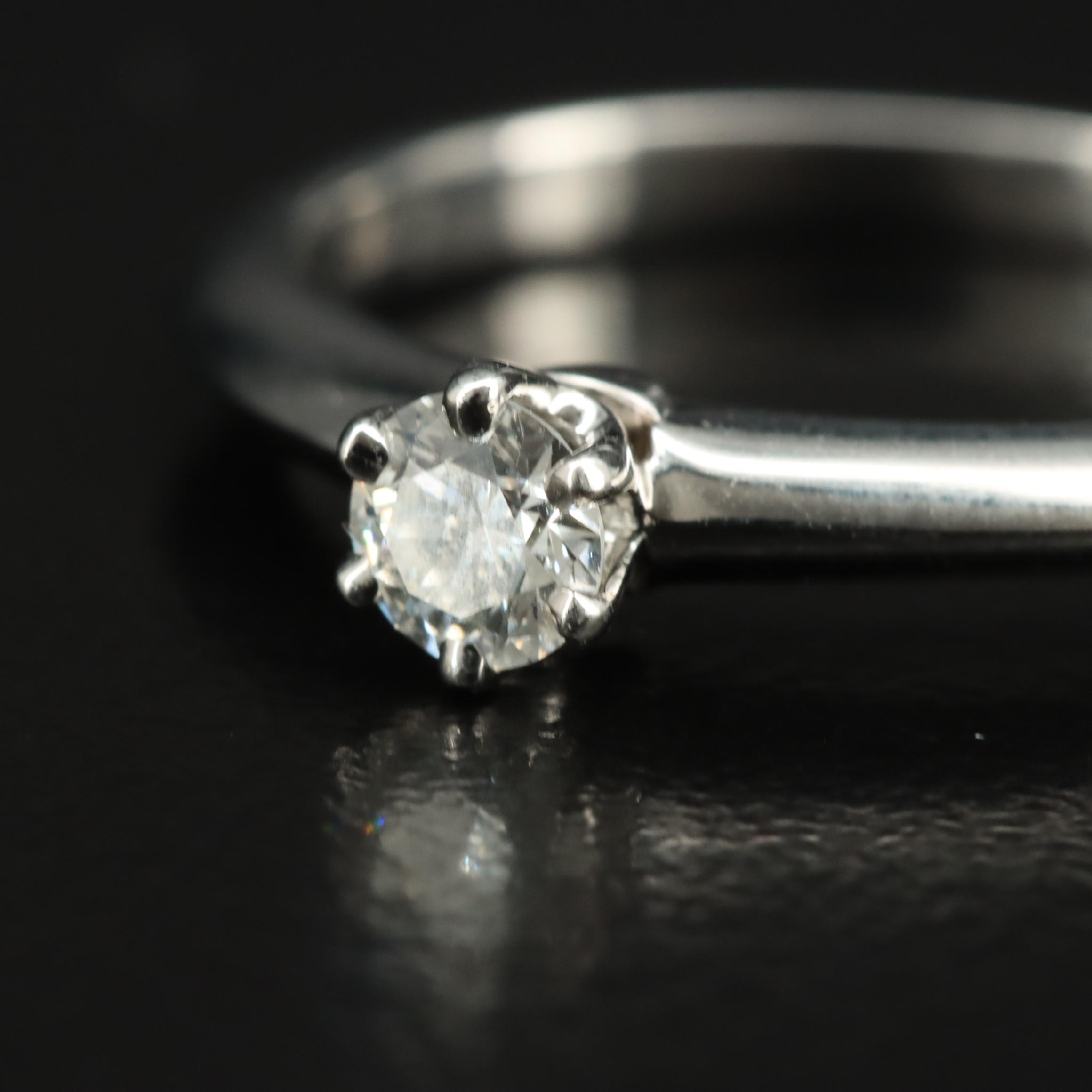 Tiffany & Co. Tiffany Setting Platinum Diamond Solitaire Ring