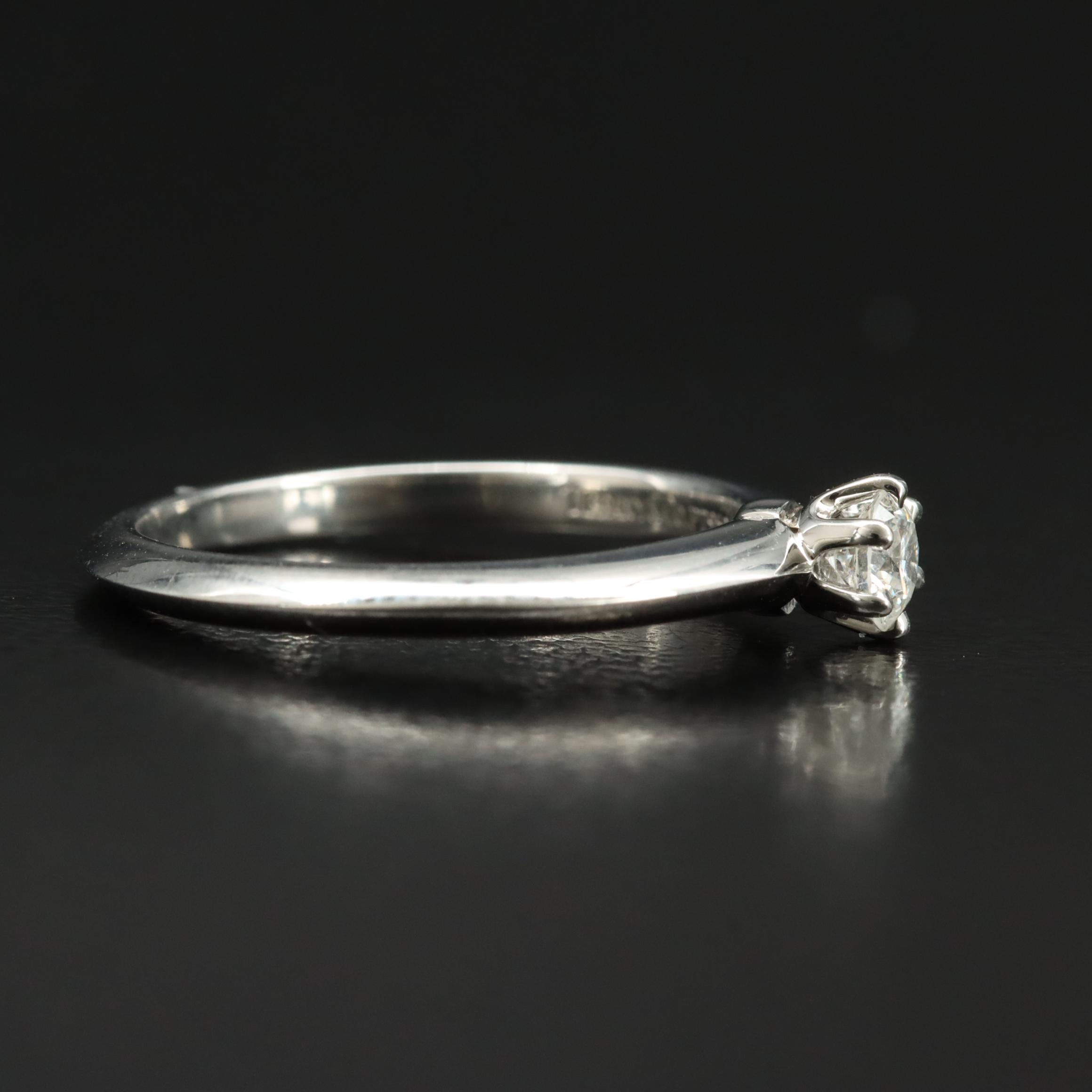 Tiffany & Co. Tiffany Setting Platinum Diamond Solitaire Ring