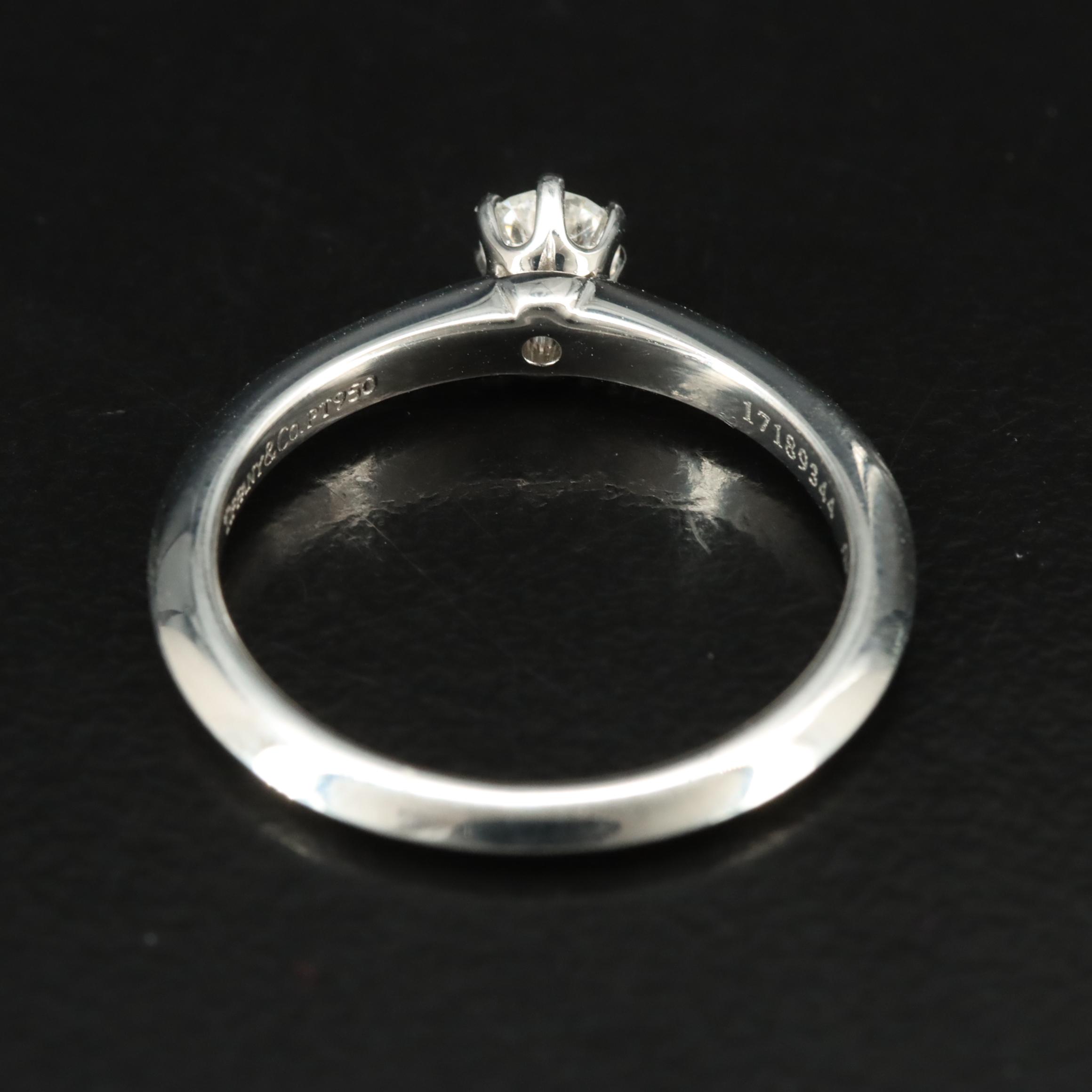 Tiffany & Co. Tiffany Setting Platinum Diamond Solitaire Ring
