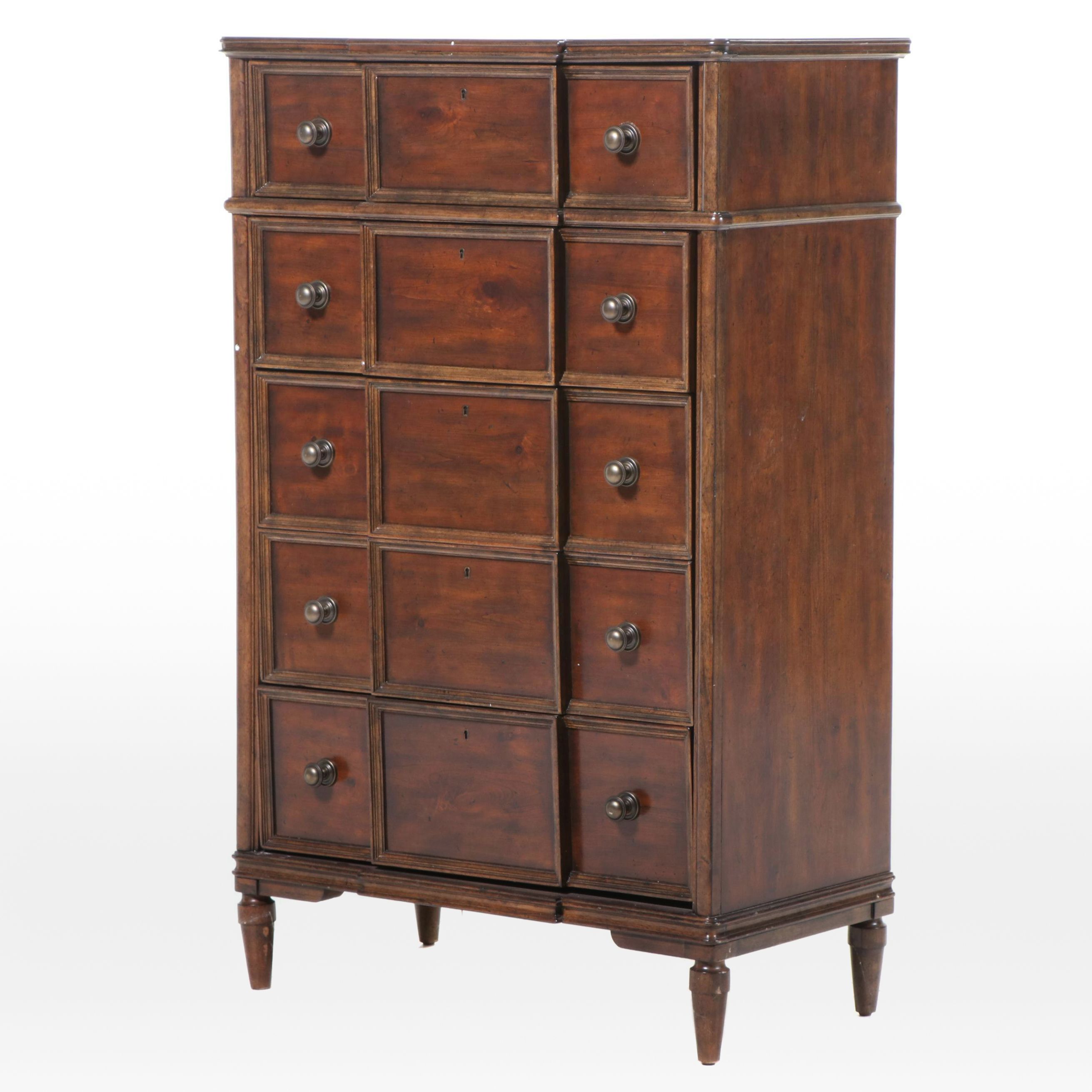 Stanley Furniture "Vintage Collection" Cherrywood-Veneered Five-Drawer Chest