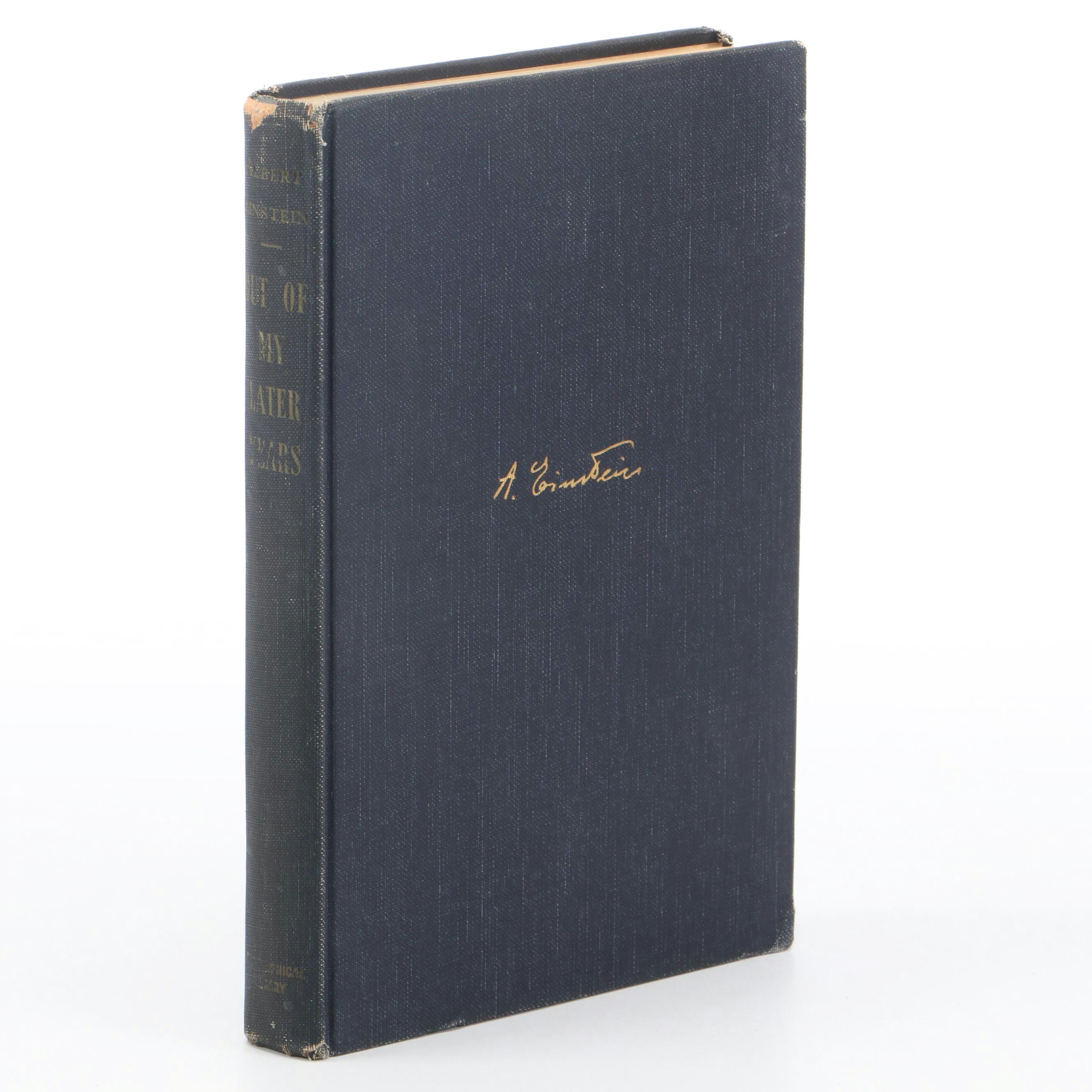 First Edition "Out of My Later Years" by Albert Einstein, 1950