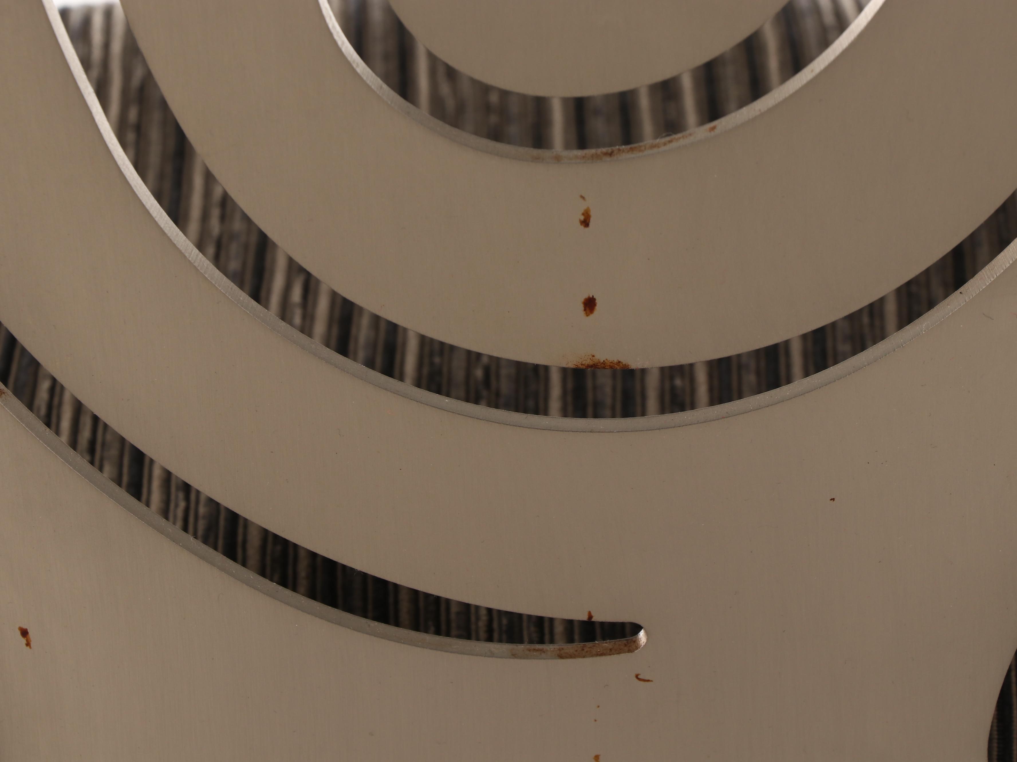 Pair of Ethan Allen "Radius Collection" Counter Stools in Brushed Nickel Finish