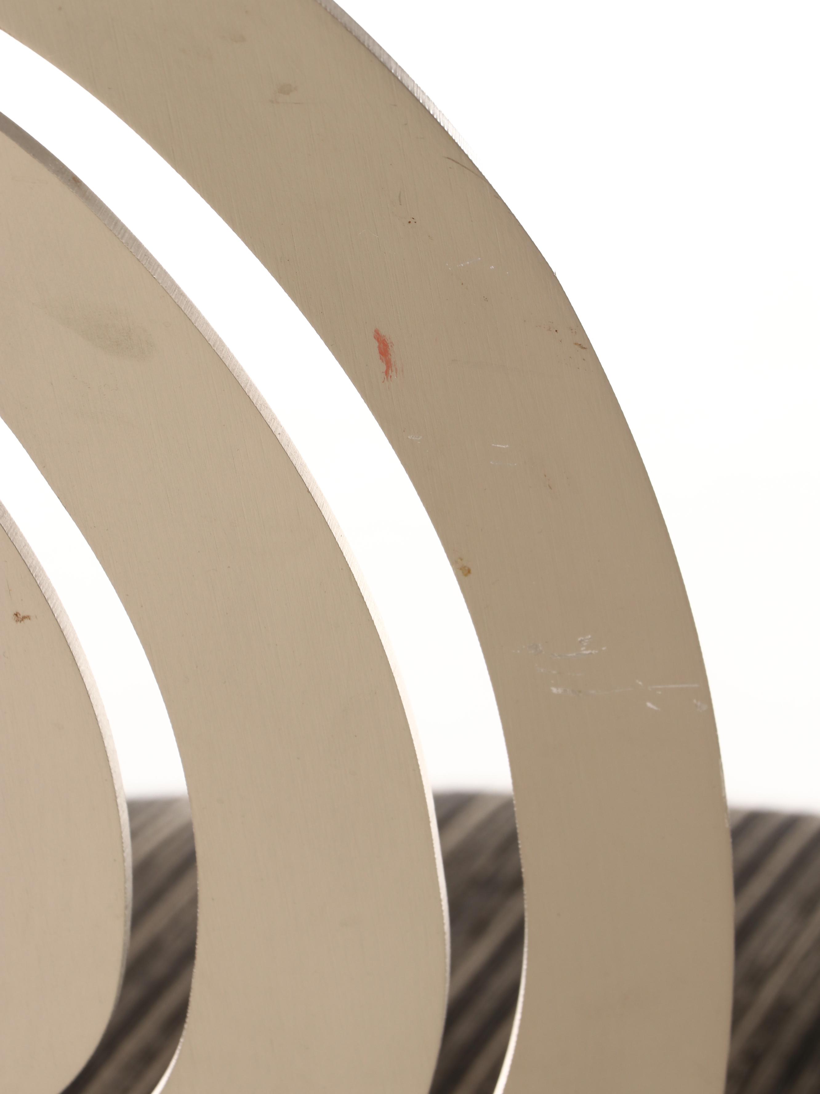 Pair of Ethan Allen "Radius Collection" Counter Stools in Brushed Nickel Finish