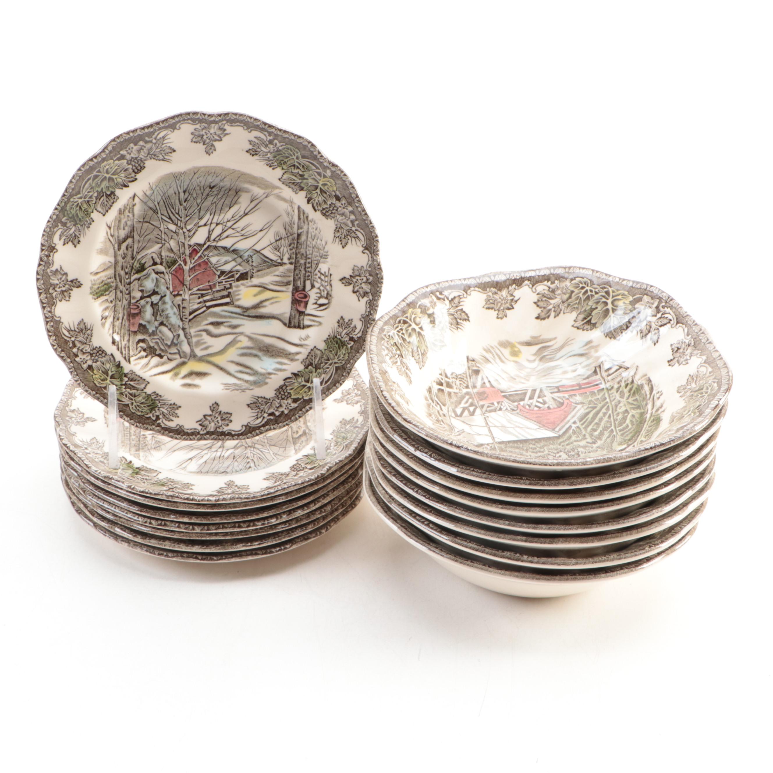 Johnson Brothers "Friendly Village" Plates, Mugs, and Other Dinnerware