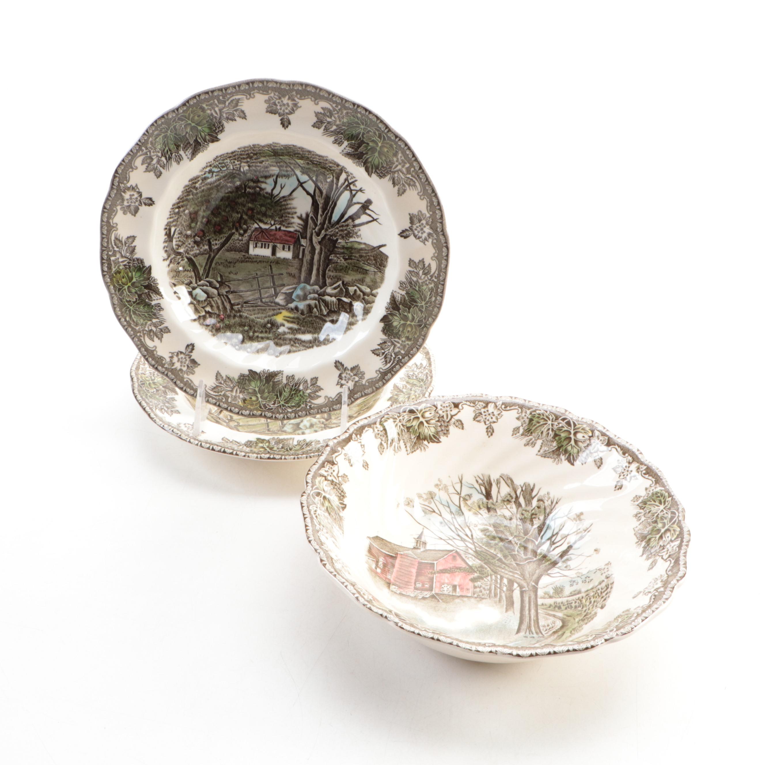 Johnson Brothers "Friendly Village" Plates, Mugs, and Other Dinnerware